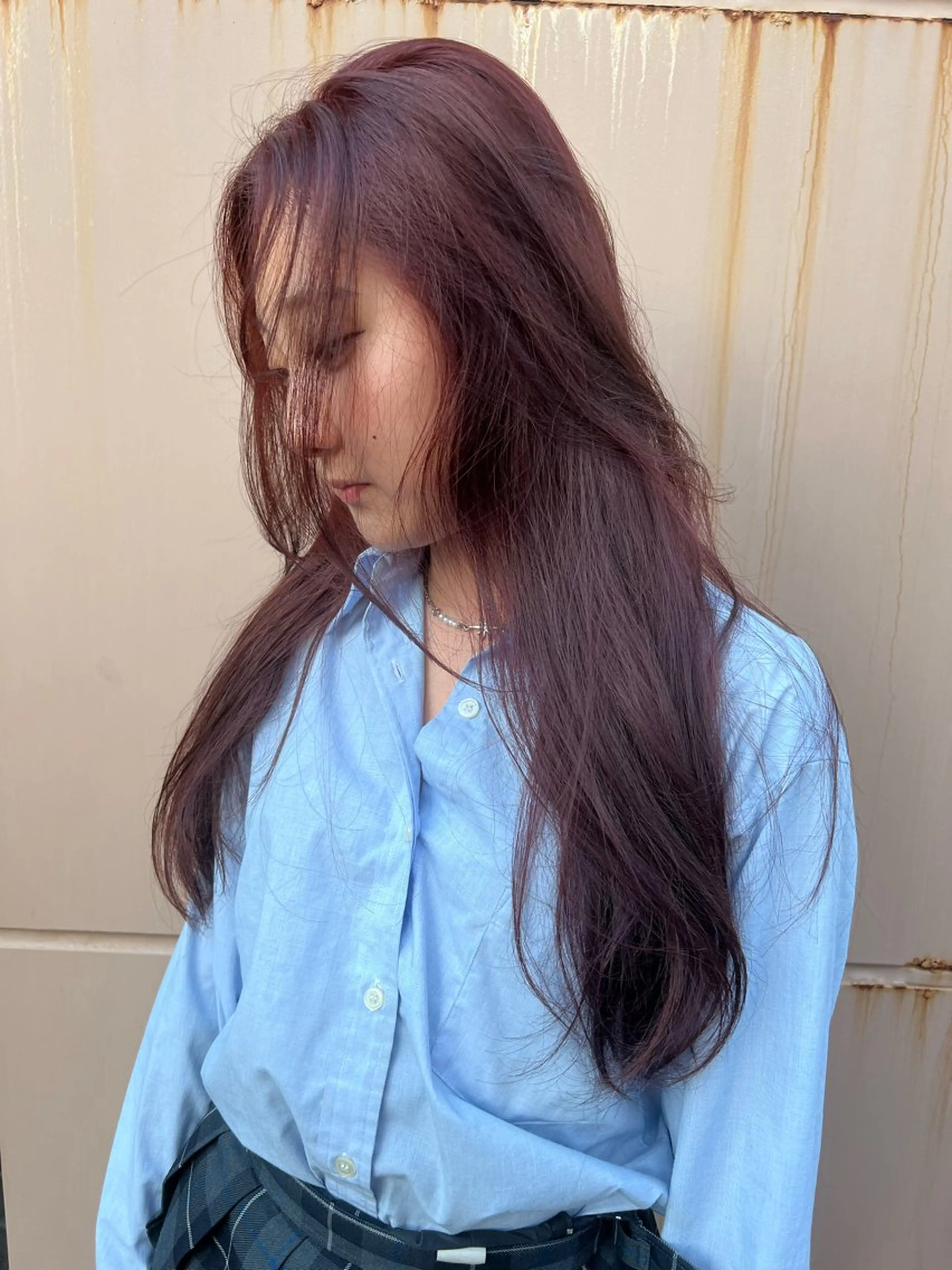 ロング ヘアカラー トリートメント ハイトーン/ ダブルカラー/透明感のヘアスタイル