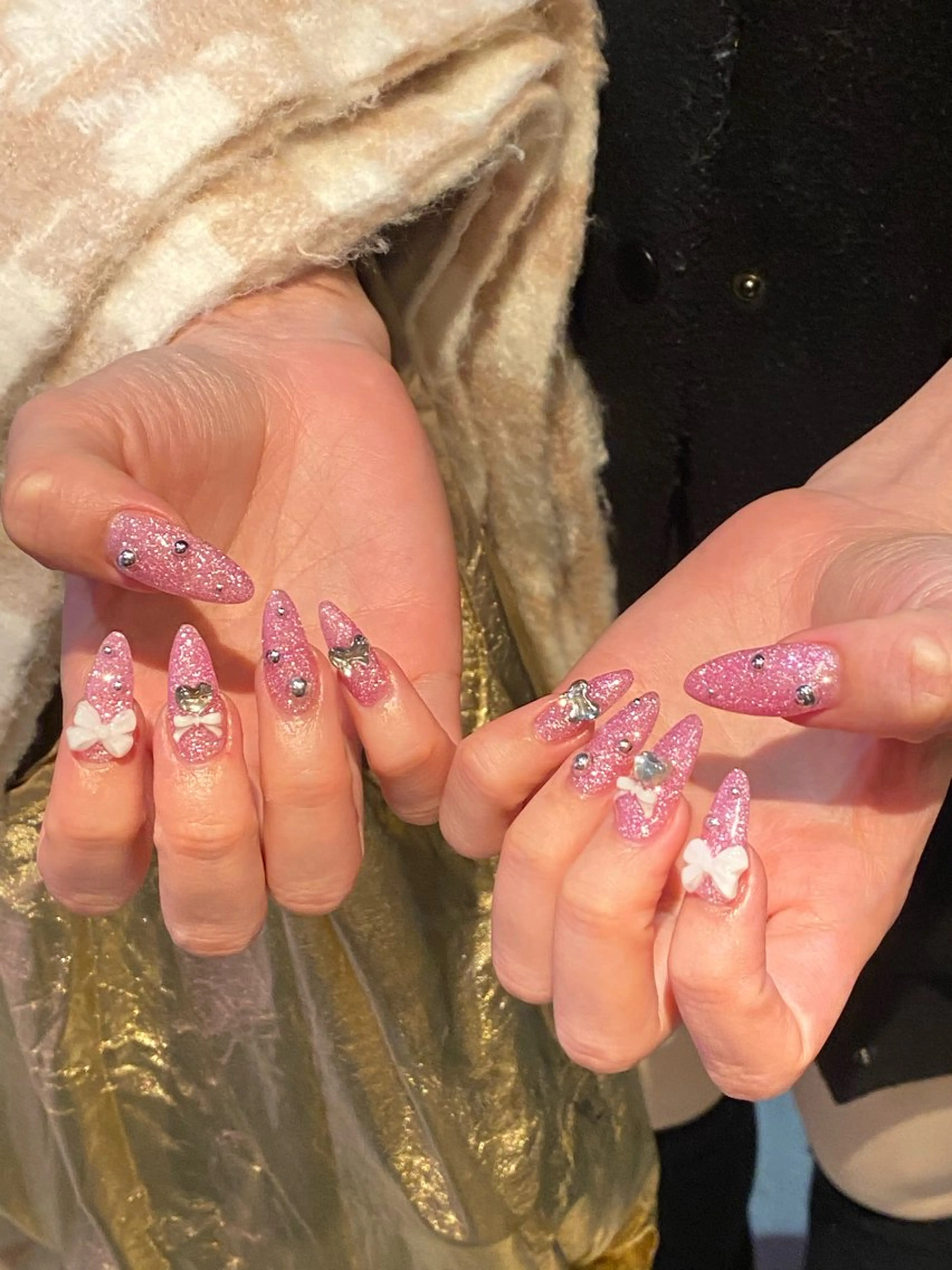 ネイル ジェルネイル リボン ハンドネイル yuuka/池袋 🌙WOLTOKYOのネイルデザイン