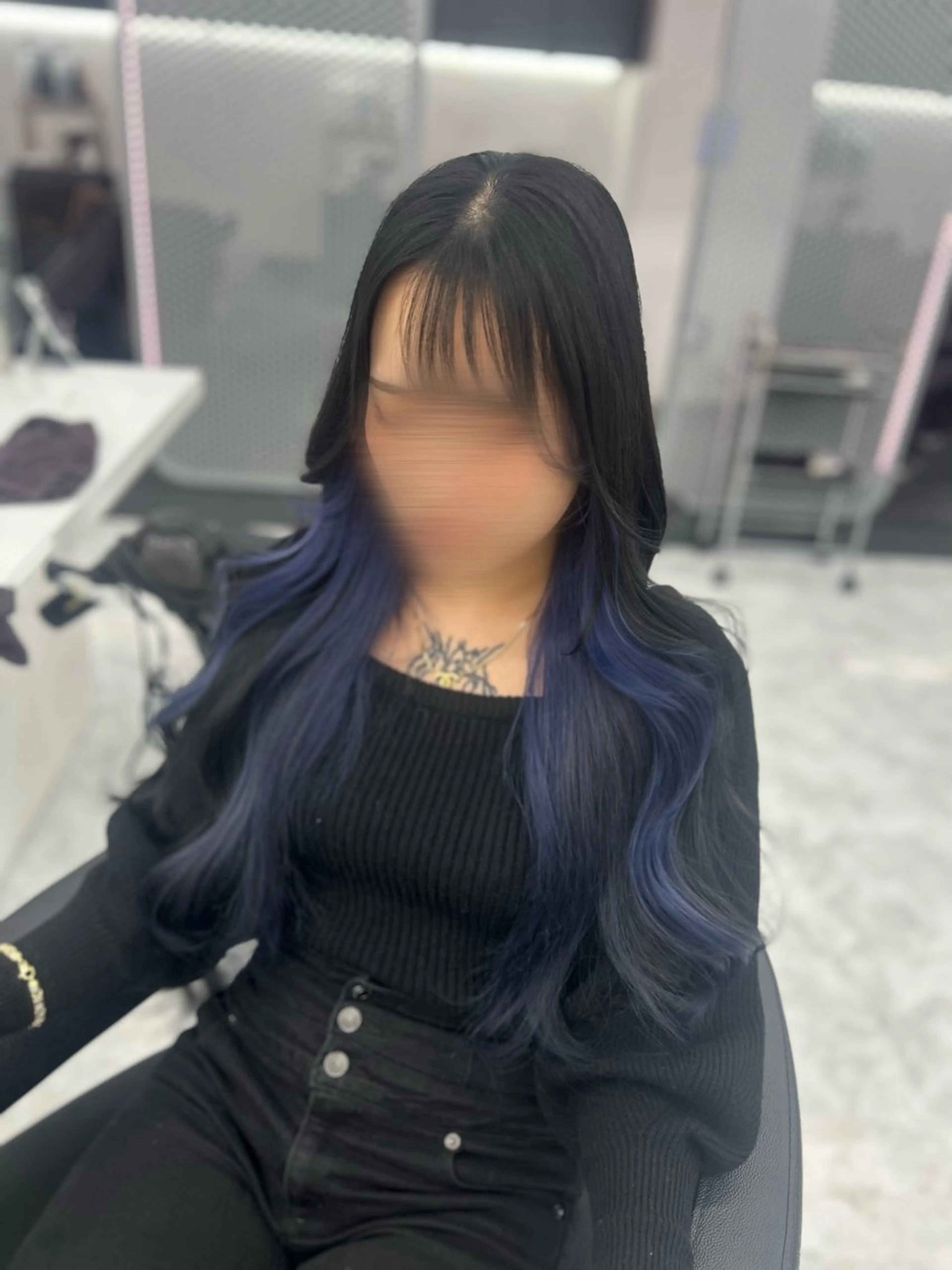 ロング カラー パーマ ヘアアレンジ メンズ キッズ ♥️韓国ヘア レイヤー♥️ゆりのヘアスタイル