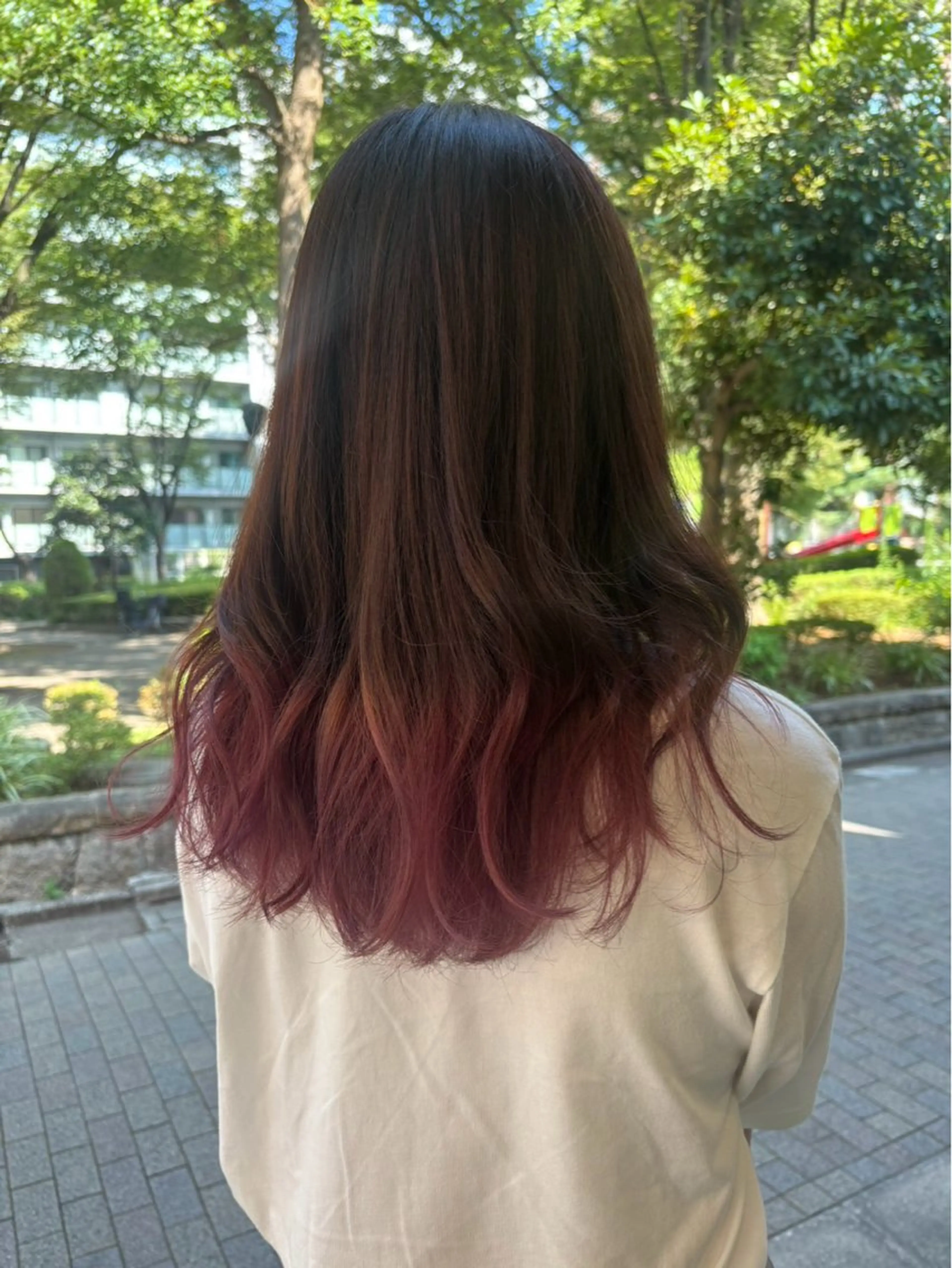 ロング カット パーマ 林 美里のヘアスタイル