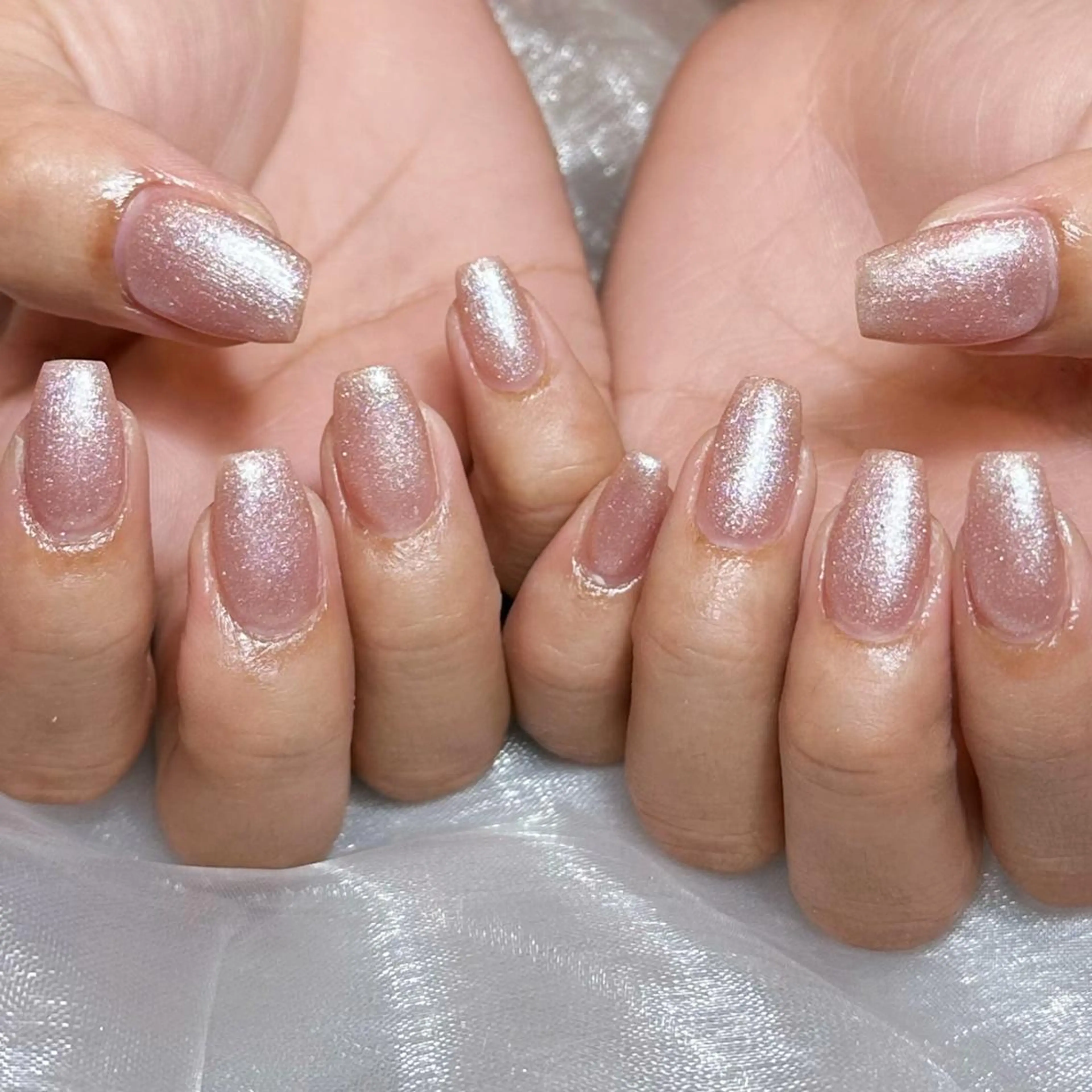 ネイル アートネイル オーロラネイル ガーリー キラキラネイル マグネットネイル ハンドネイル Diamond ✨のネイルデザイン