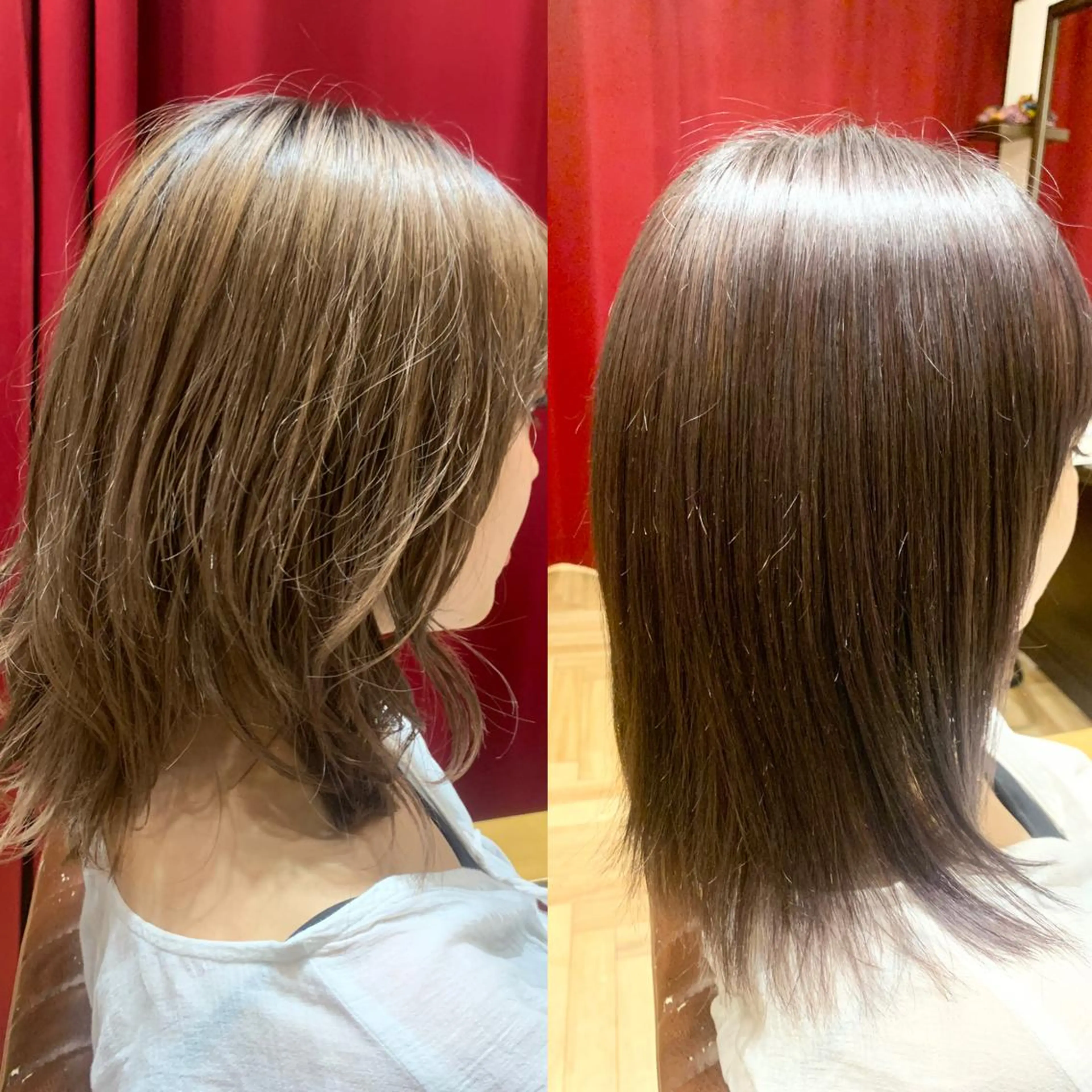 ミディアム カラー 【くせ毛さんのお悩み 解決🍀】栗橋のヘアスタイル