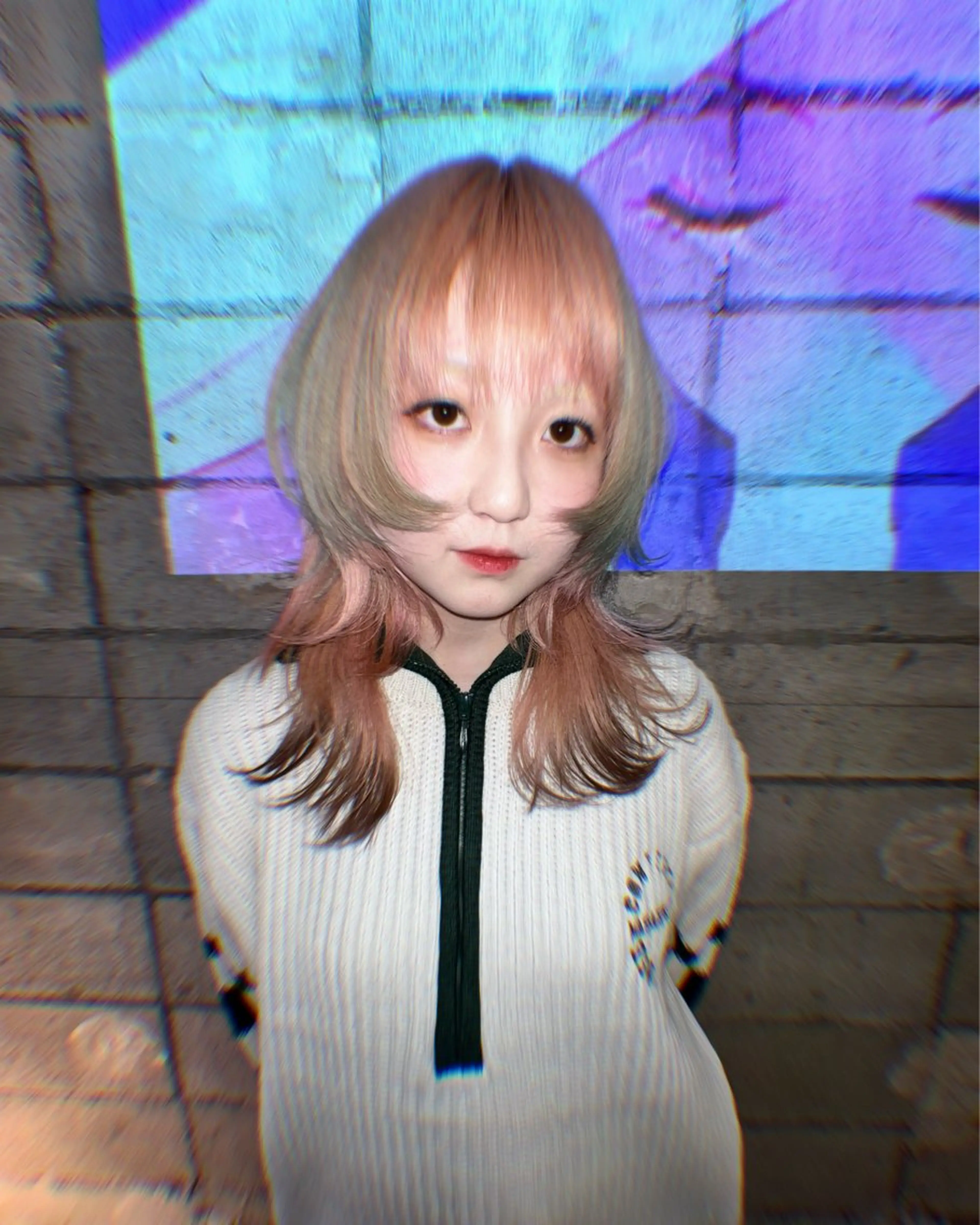 ロング カラー ブリーチ ウルフカット カット ヘアカラー haco＋所属・圧倒的デザイン力 店長🎨RENAのヘアスタイル