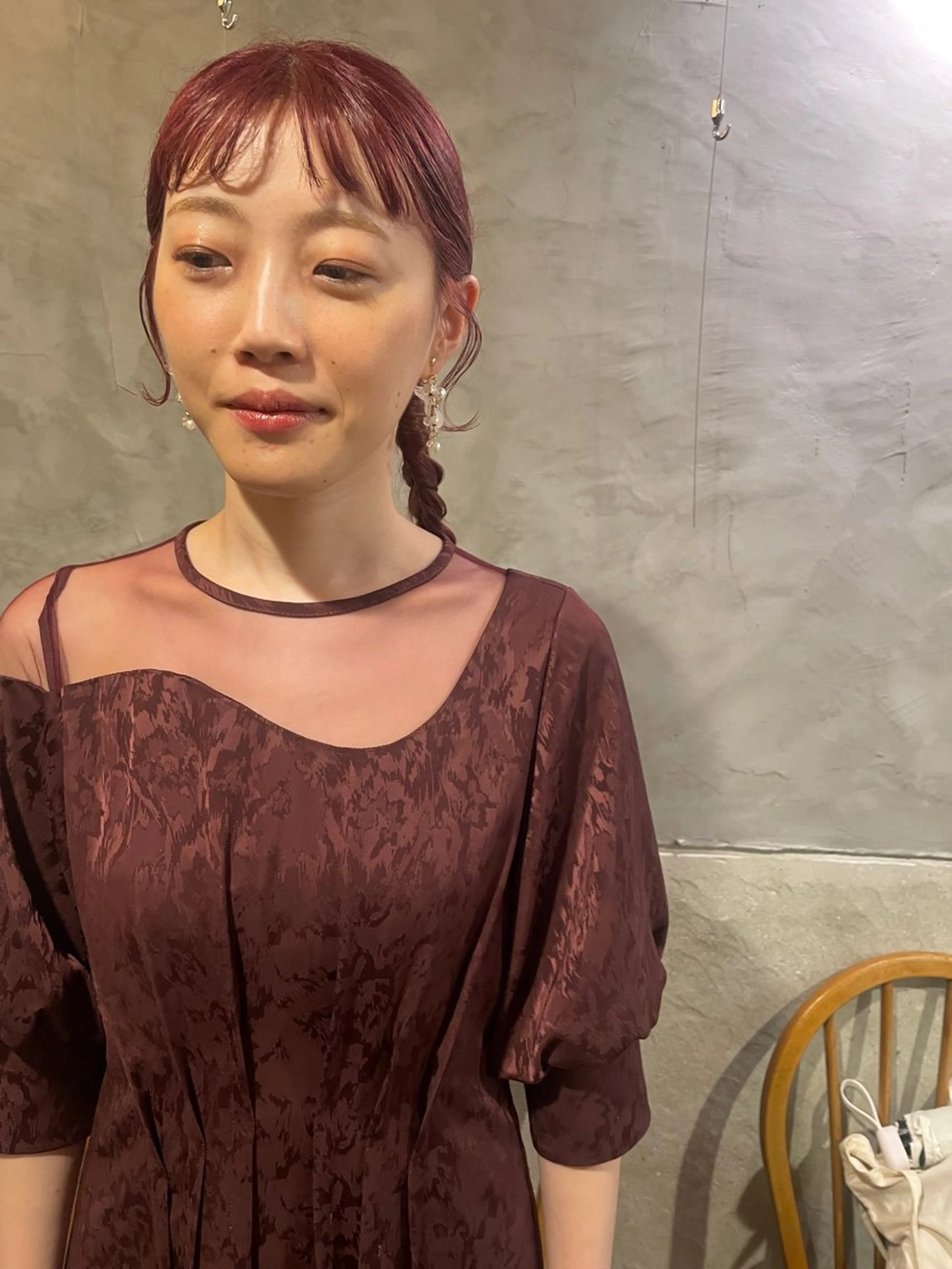 ロング カラー カット ヘアカラー トリートメント さの あやねのヘアスタイル