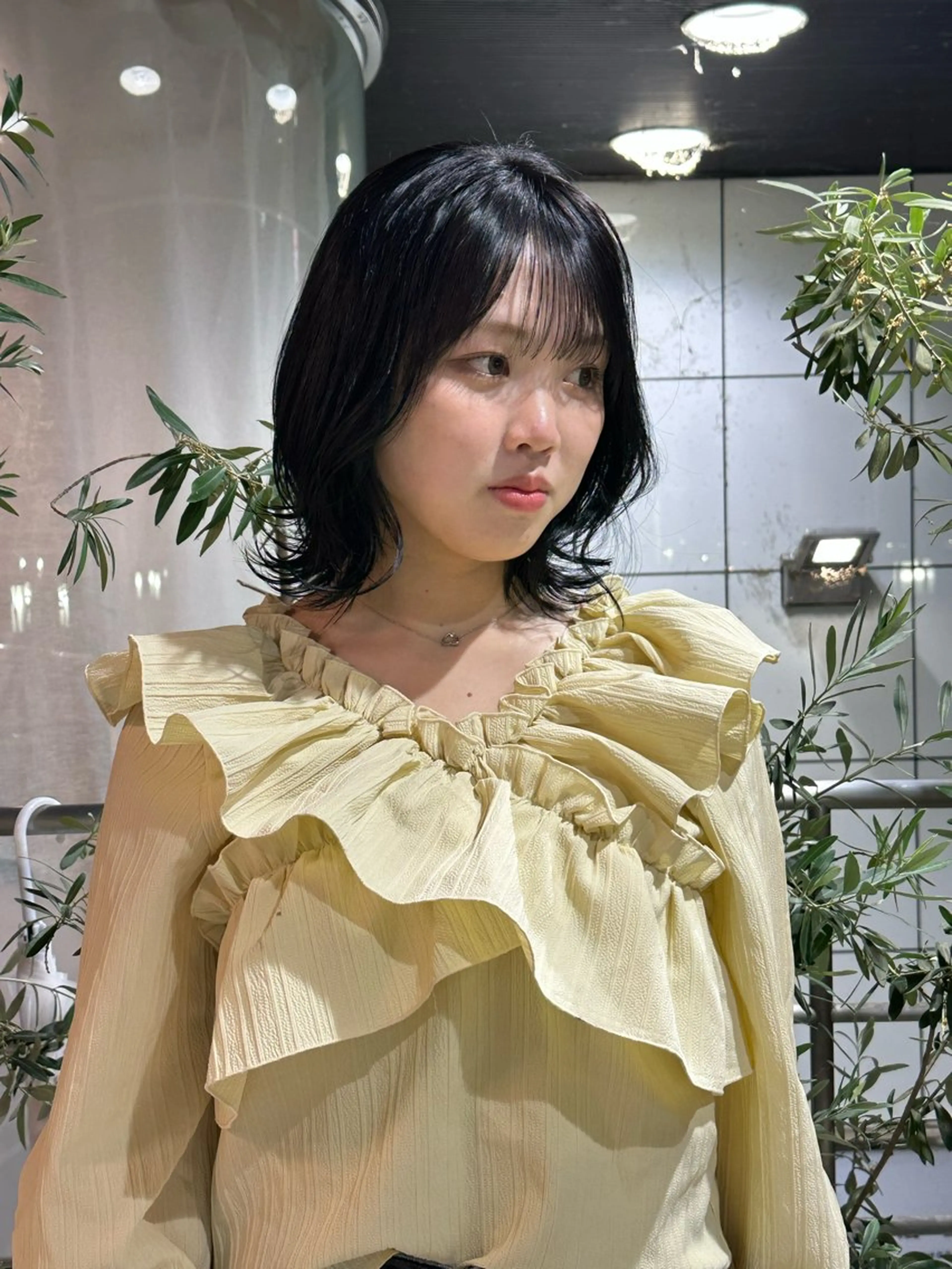 セミロング カラー ブリーチ ケアブリーチ デザインカラー ダブルカラー イヤリングカラー ユウ✩.*˚/メンズ /パーマ/ハイトーンのヘアスタイル