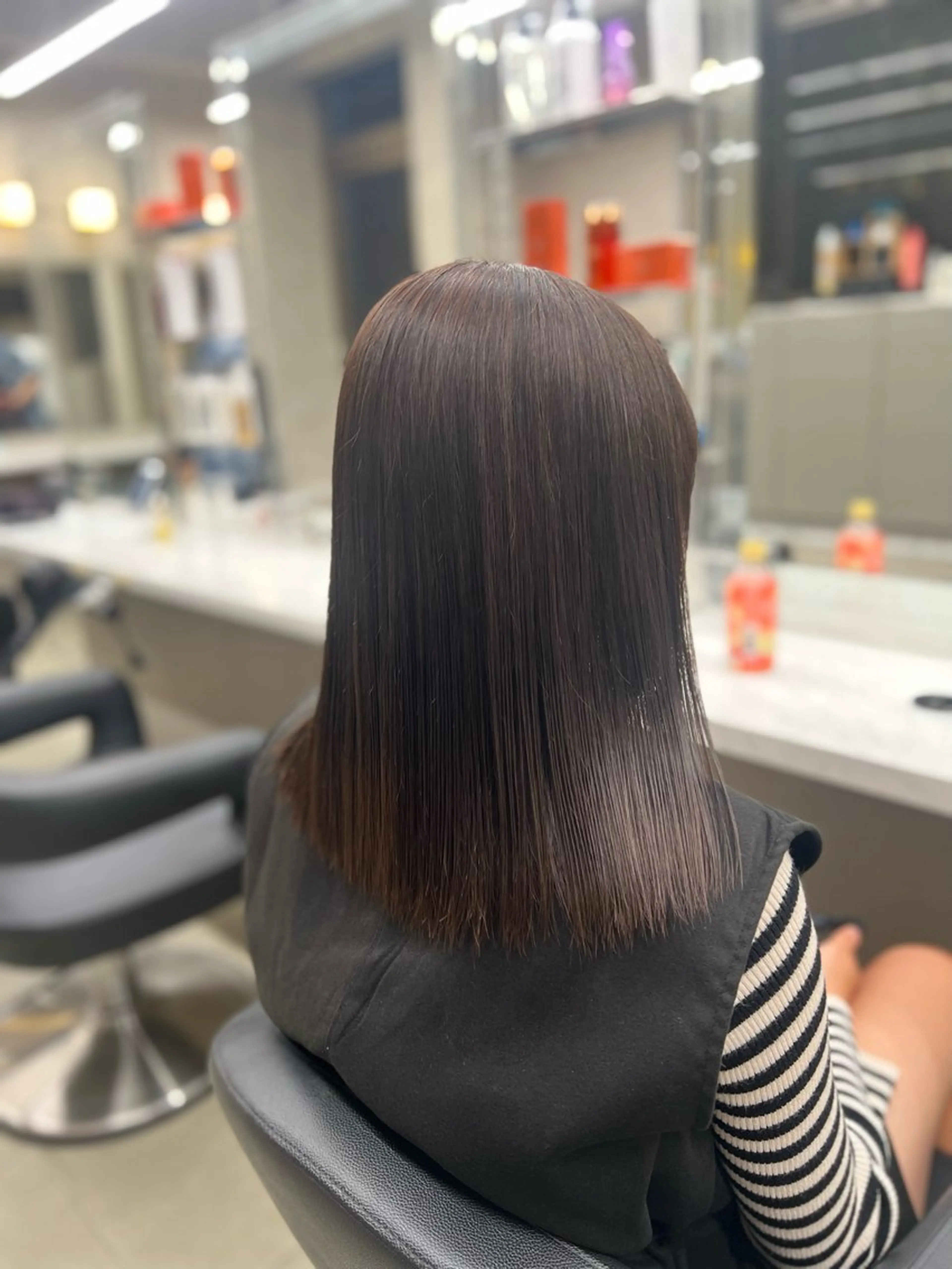 ロング カラー ブラウンカラー ヘアカラー トリートメント 韓国レイヤーカット /REIのヘアスタイル