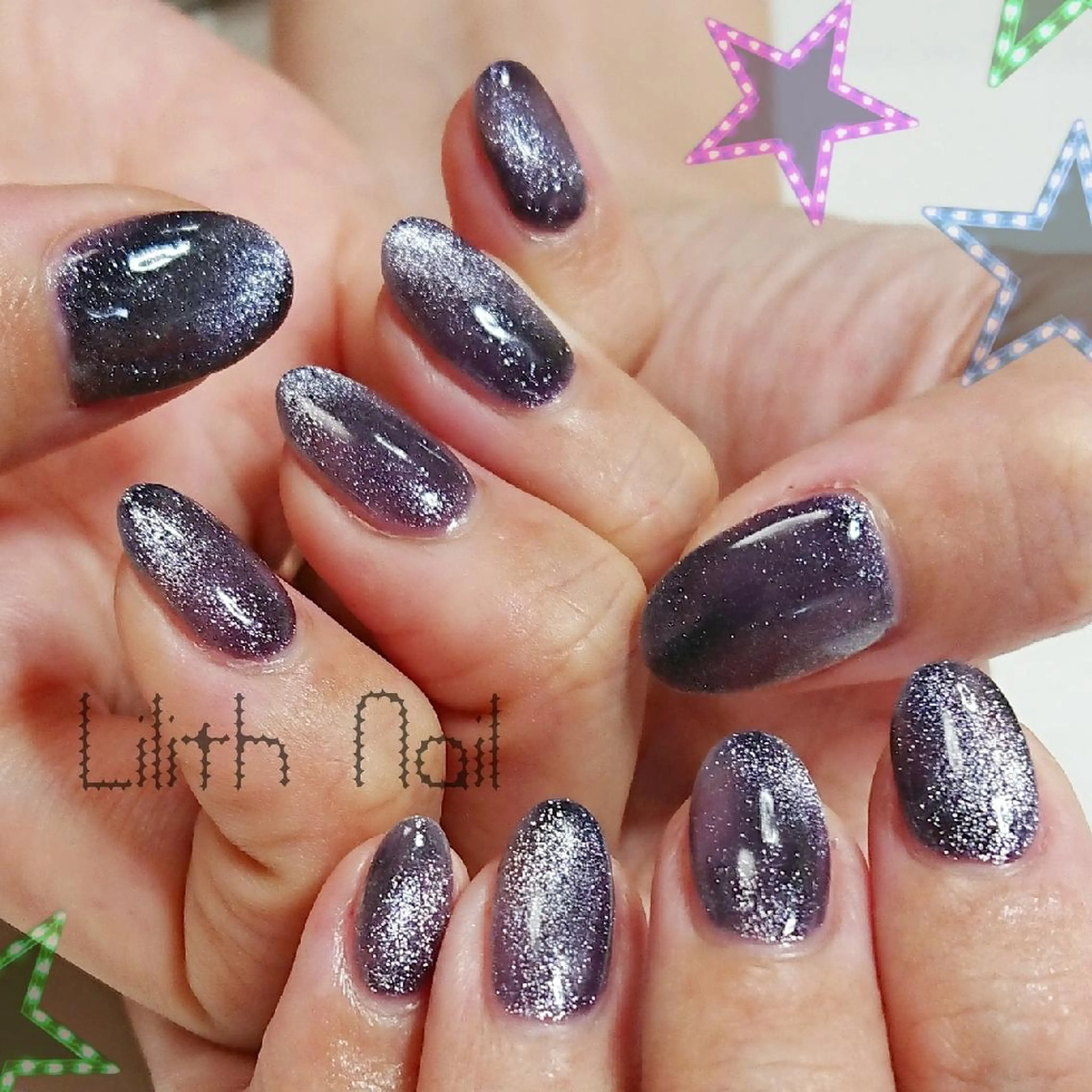 ネイル マグネットネイル ハンドネイル Lilith Nailのネイルデザイン