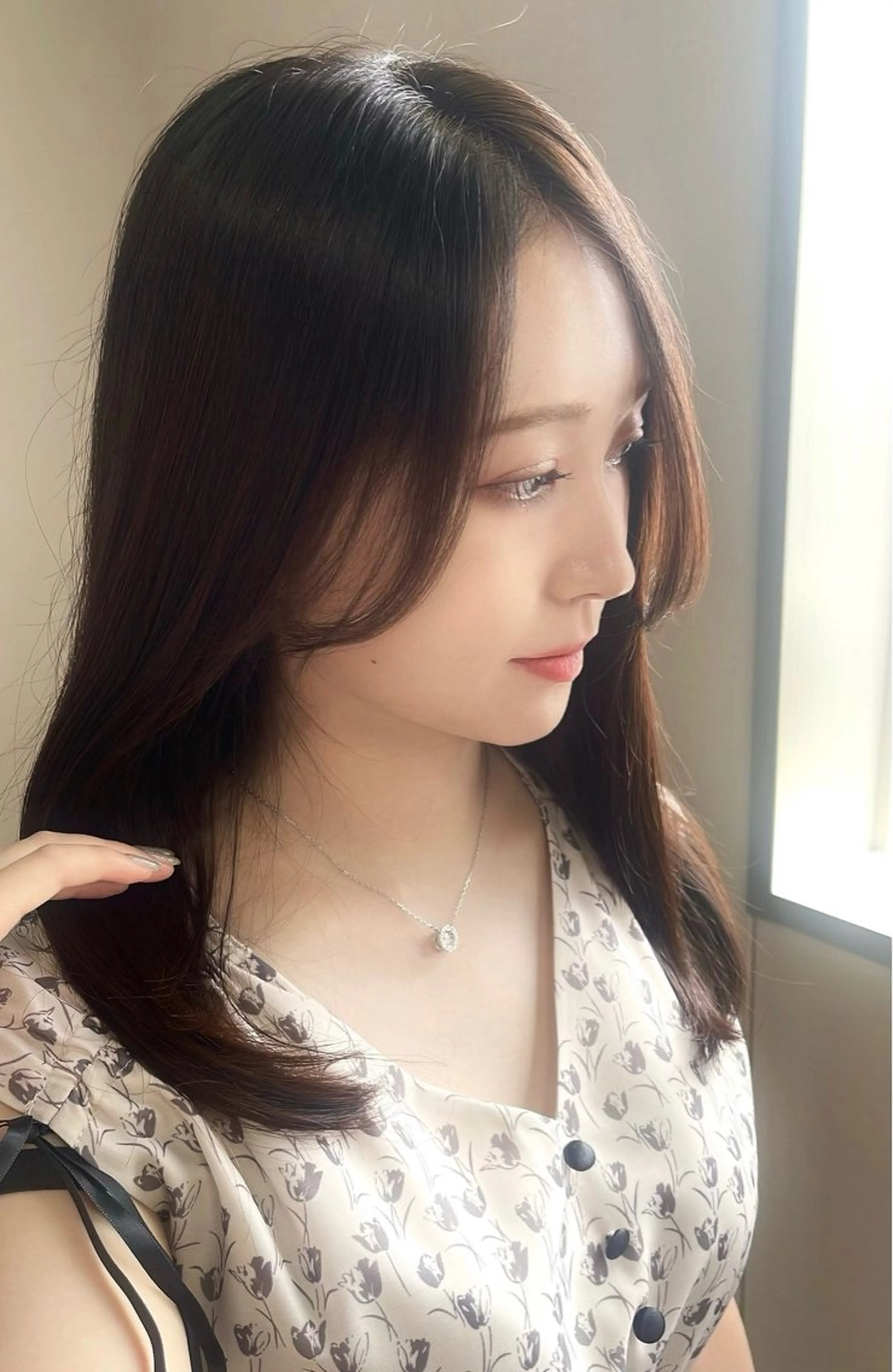 セミロング カラー トリートメント ヘアカラー 松井那津子 /ハイライトブリーチのヘアスタイル