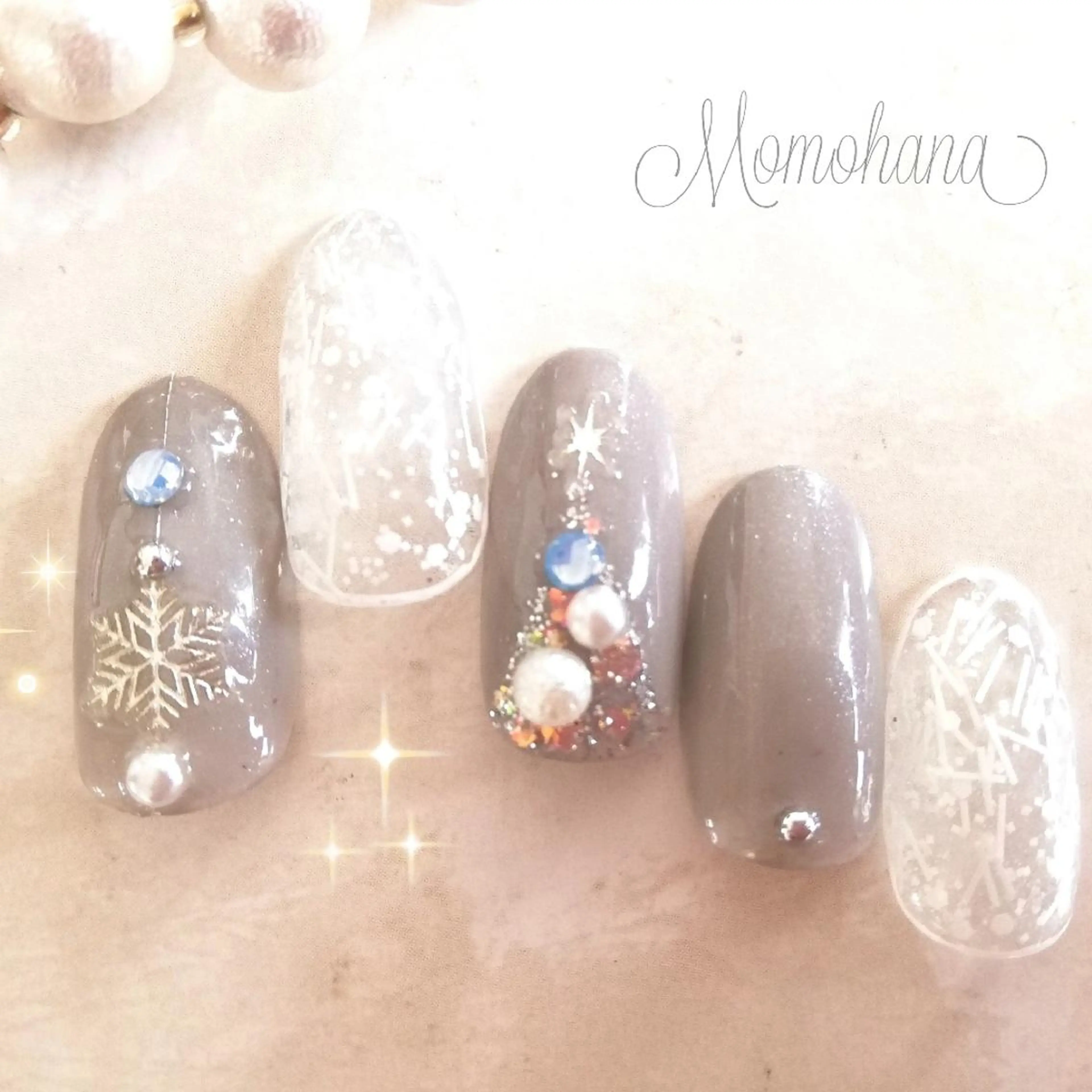 ネイル 冬ネイル クリスマス momohana  のネイルデザイン