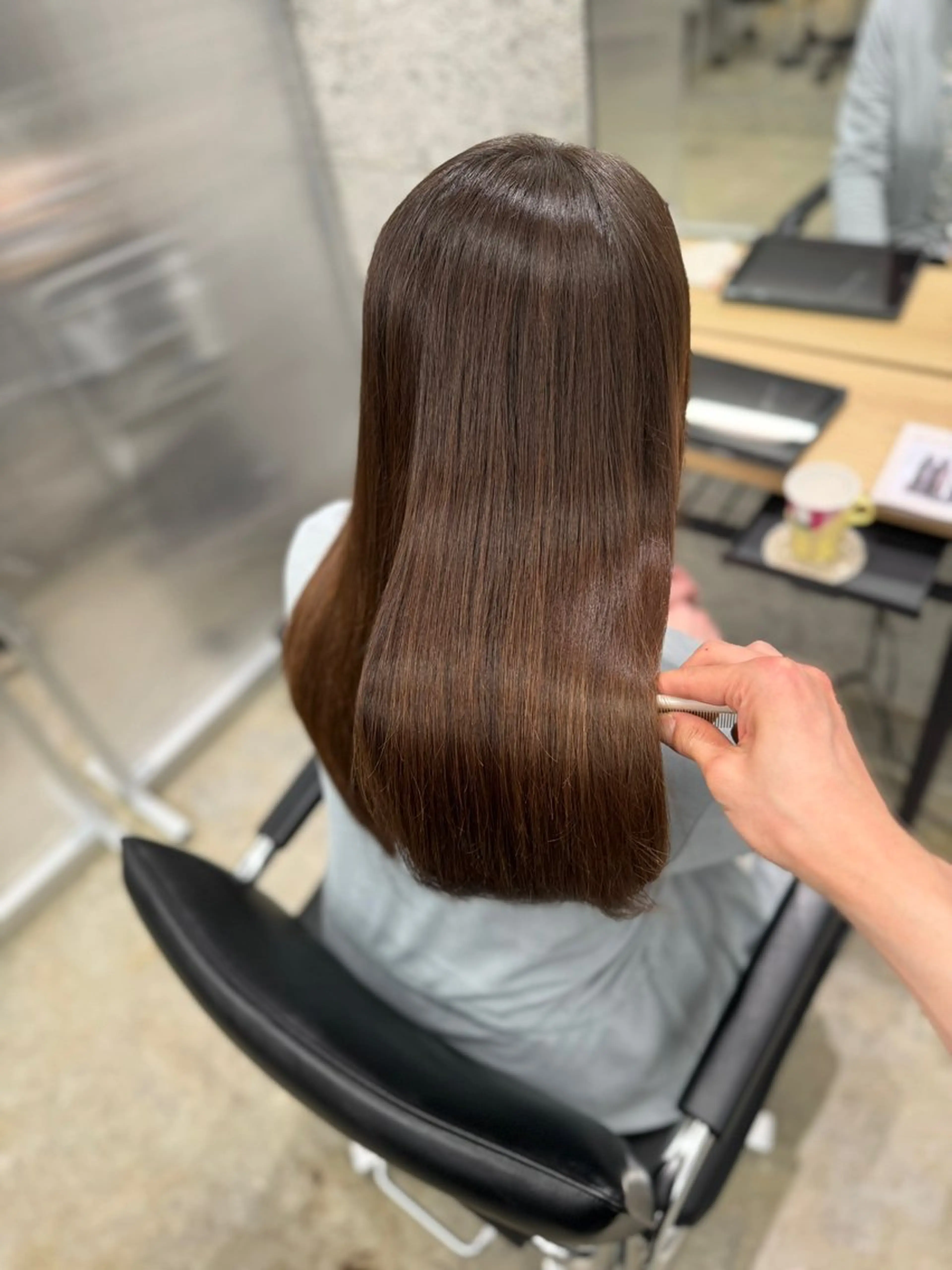 ロング カット ヘアカラー 縮毛矯正 トリートメント WERULE pivot cross店所属・髪質改善/岡崎 亮のヘアスタイル