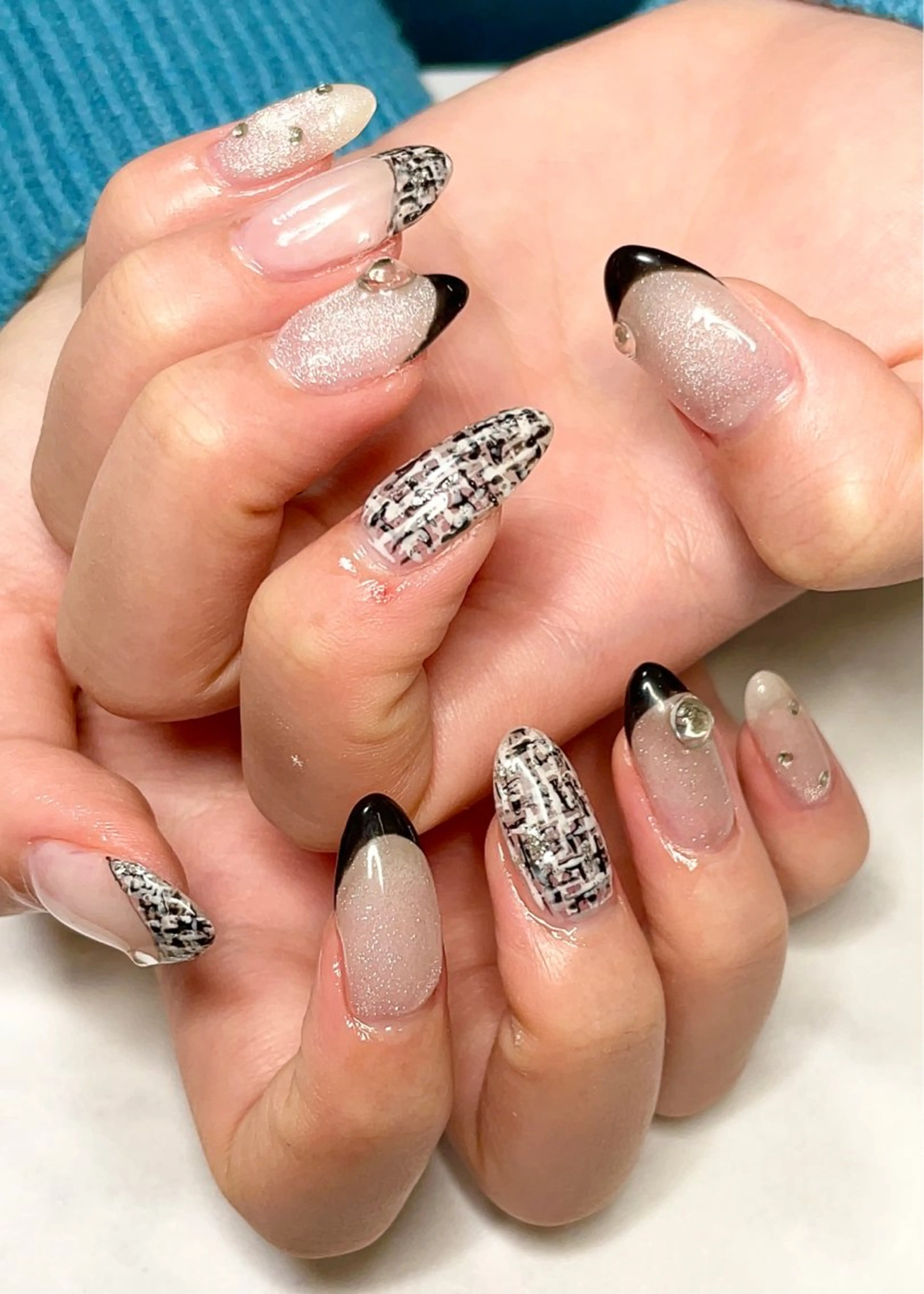 ネイル フレンチネイル ツイードネイル Nail Salon Repos【ルポ】のネイルデザイン
