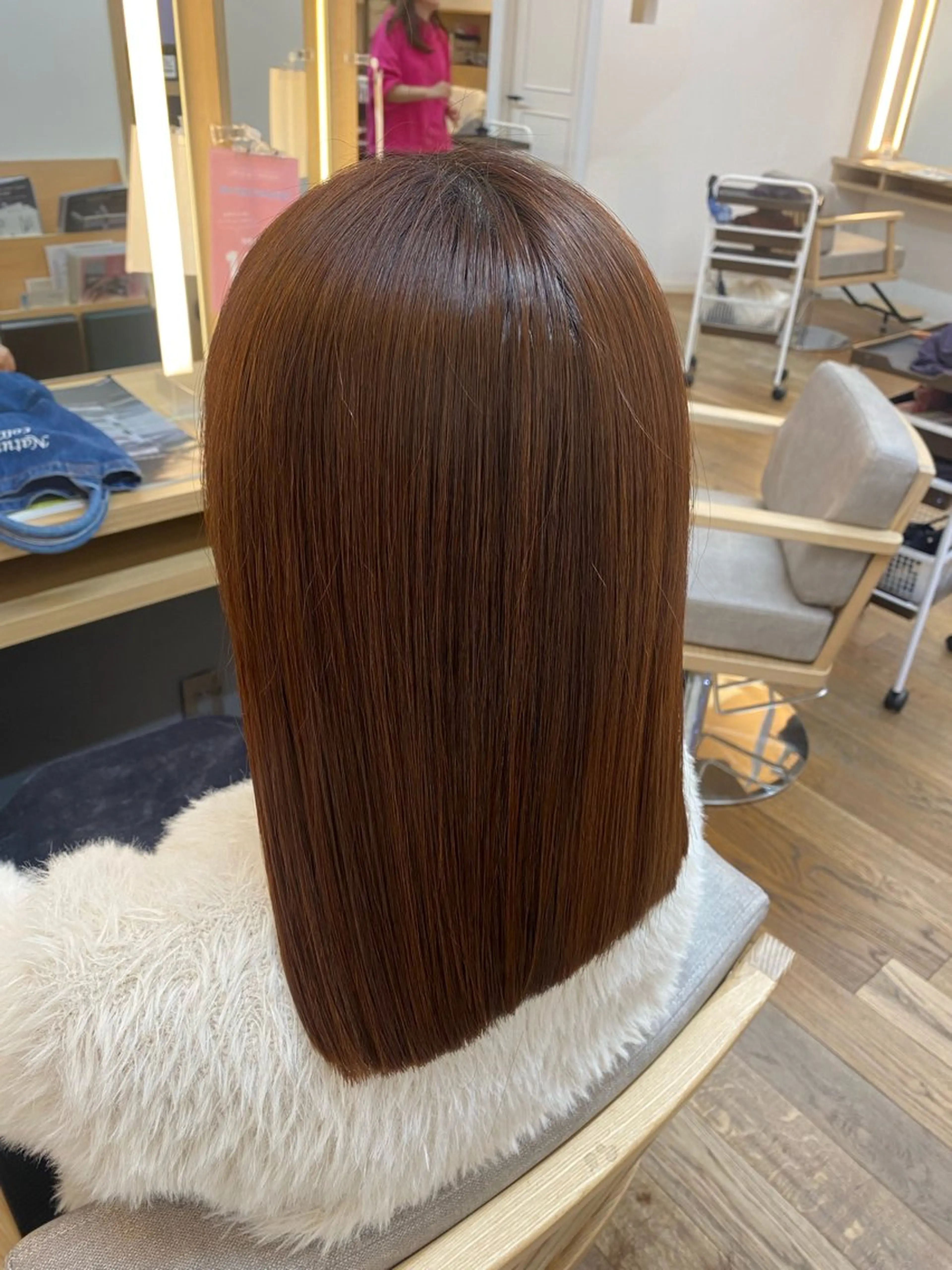 ミディアム 縮毛矯正 縮毛矯正 韓国ヘア sasugaのヘアスタイル