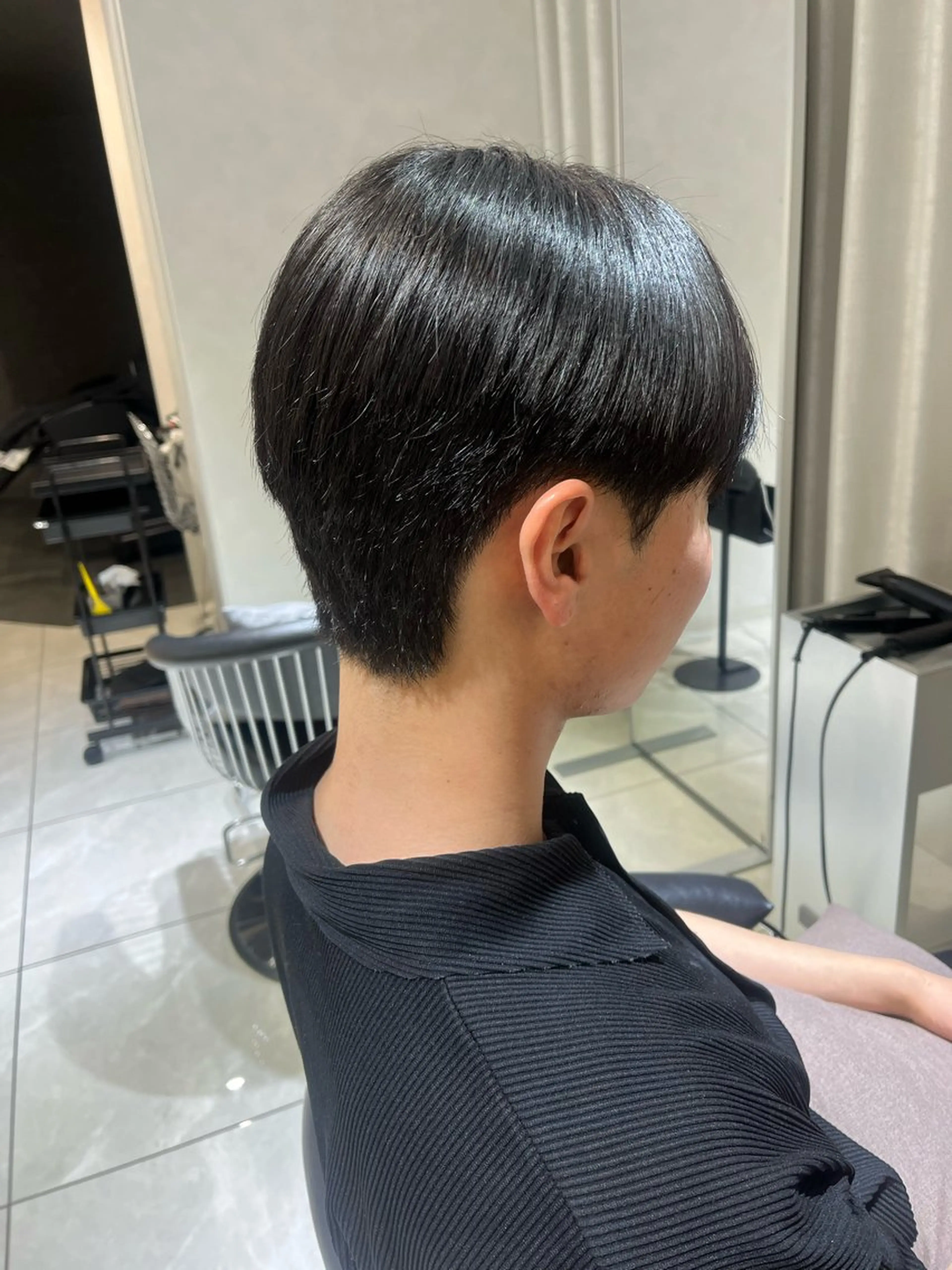 メンズ カット パーマ メンズセンターパート 池袋/wakanaのヘアスタイル