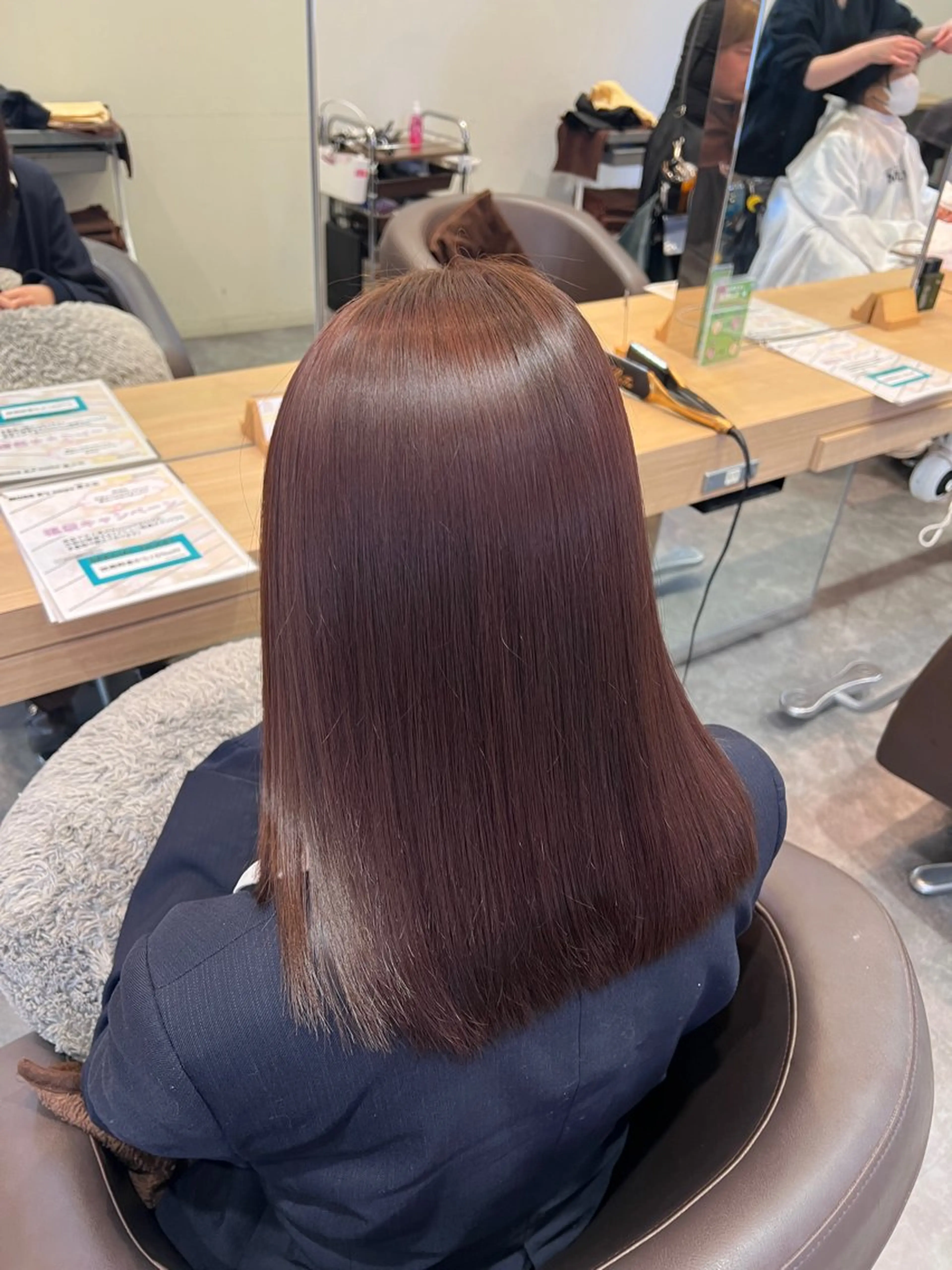 ミディアム ピンクブラウン ヘアカラー 💎ヘッドスパ/髪質 改善kurumi💎のエステ・リラクイメージ