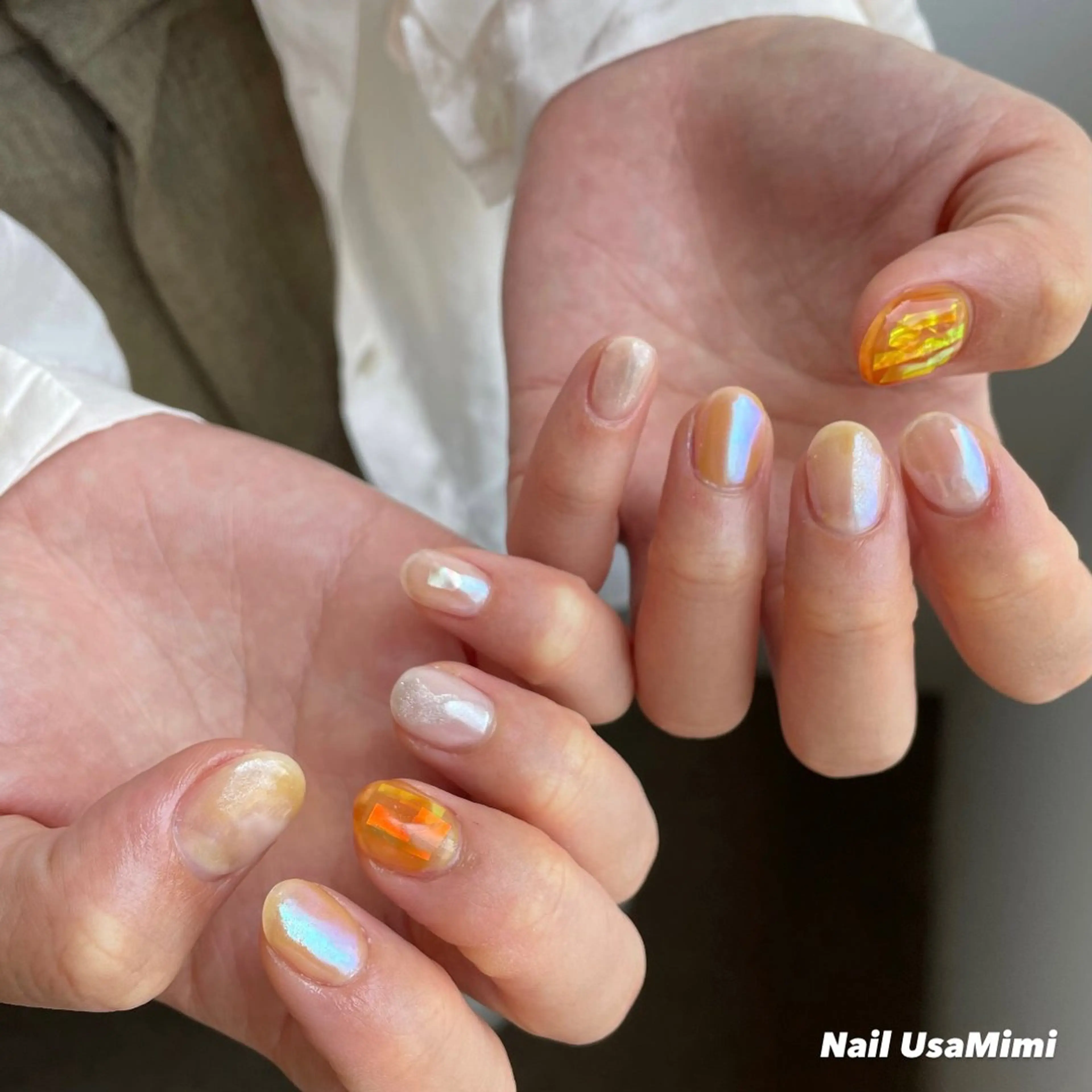 ネイル ニュアンスネイル 本町ネイルNail UsaMimiのネイルデザイン
