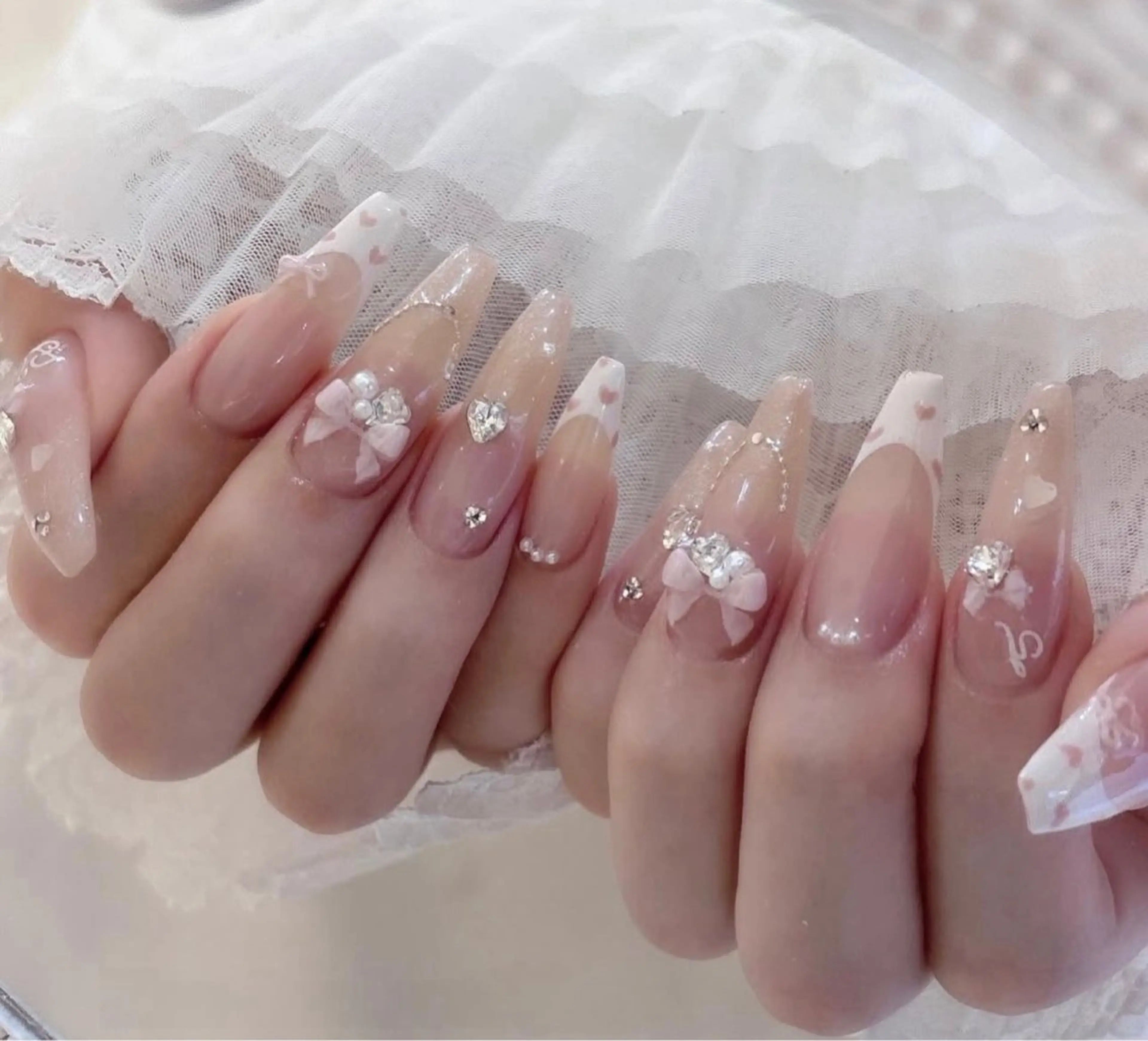 ネイル 長さ出し ネイルチップ Mi nailsのネイルデザイン