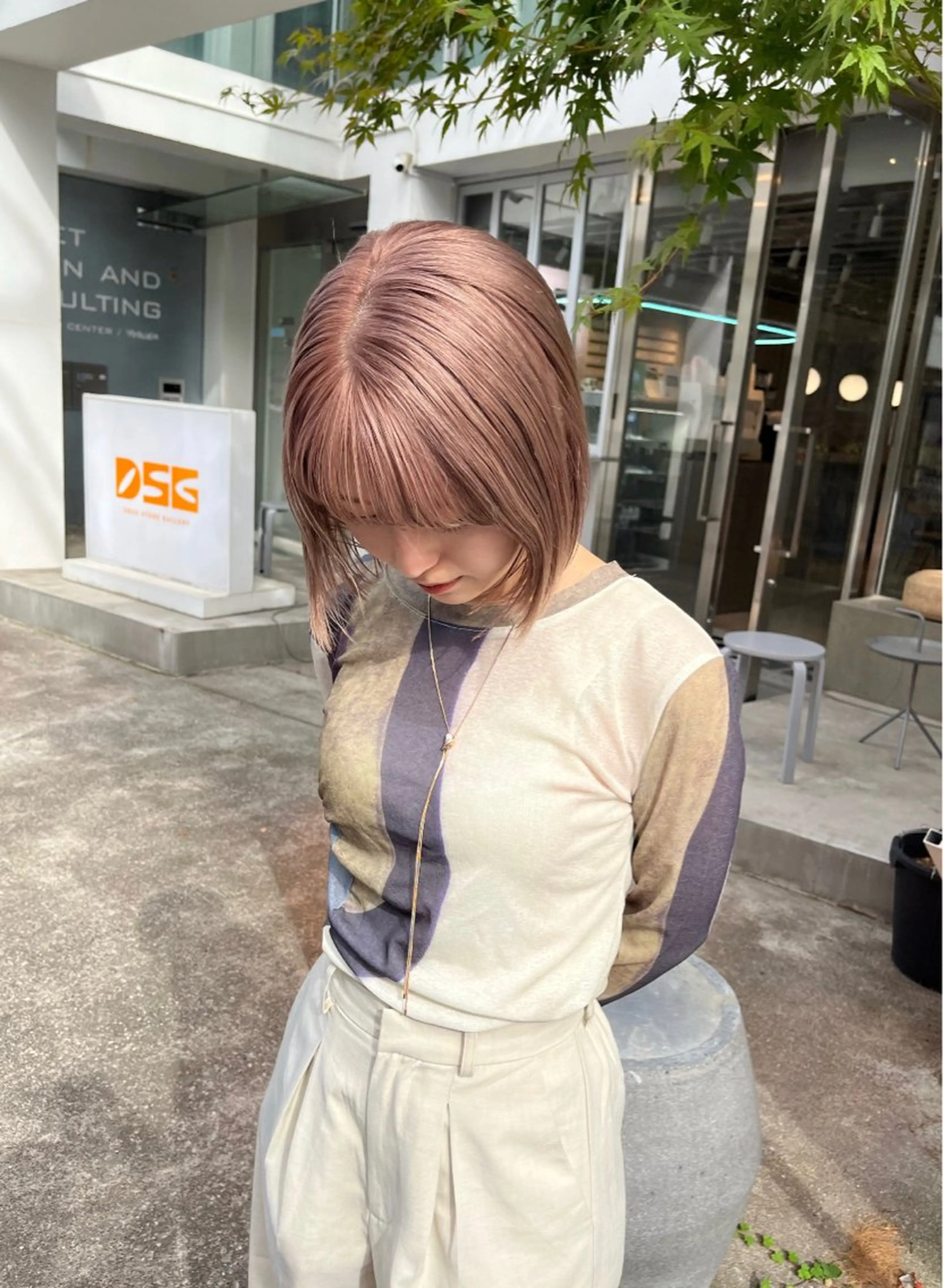 ショート カラー カット ヘアカラー トリートメント オリーブ/縮毛♡ Natsuno🩰のヘアスタイル