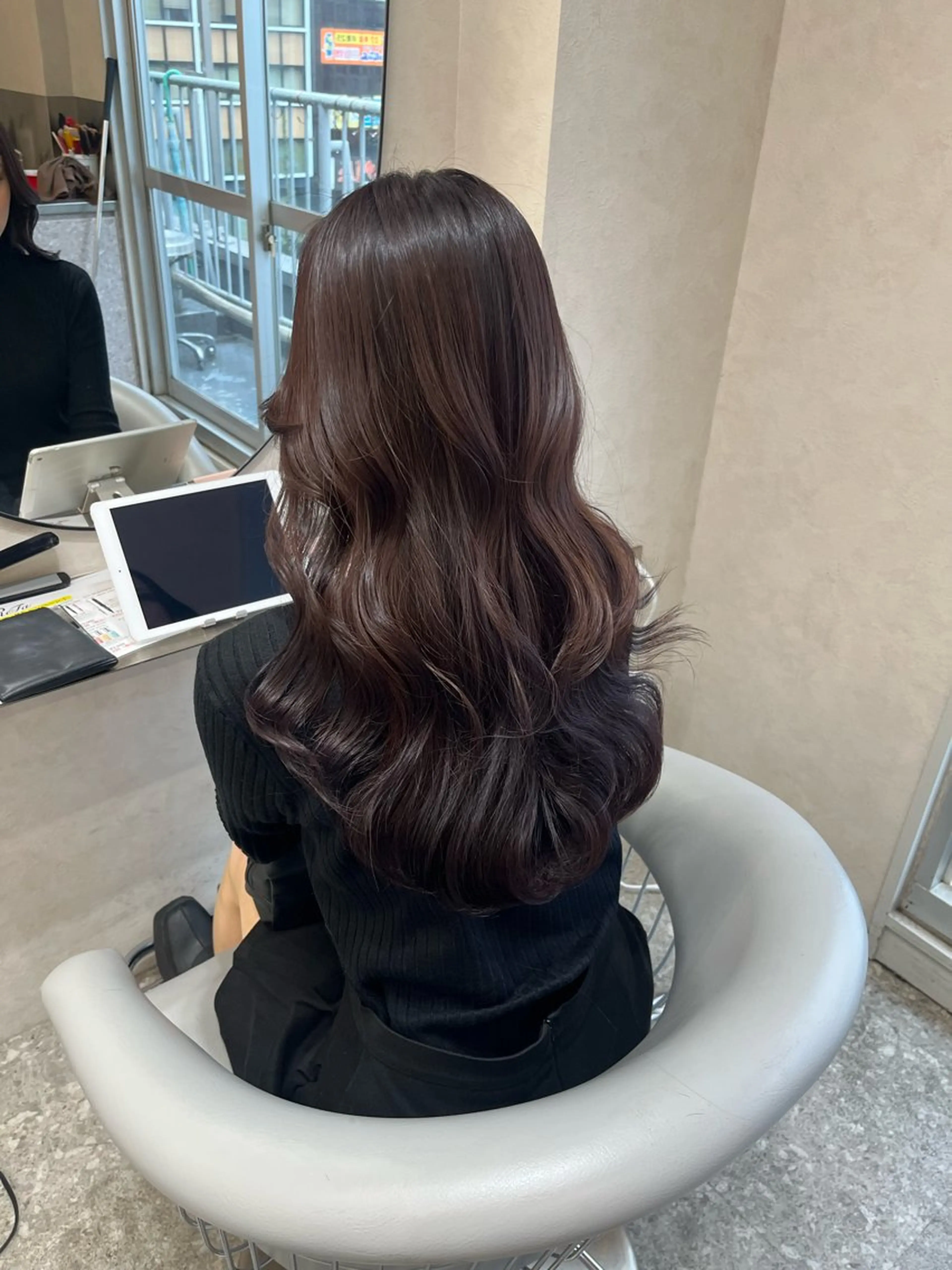 ロング カラー ブラウンカラー ラベンダーカラー カット ヘアカラー トリートメント 韓国ハッシュカット/ 新宿/髪質改善/岡崎のヘアスタイル