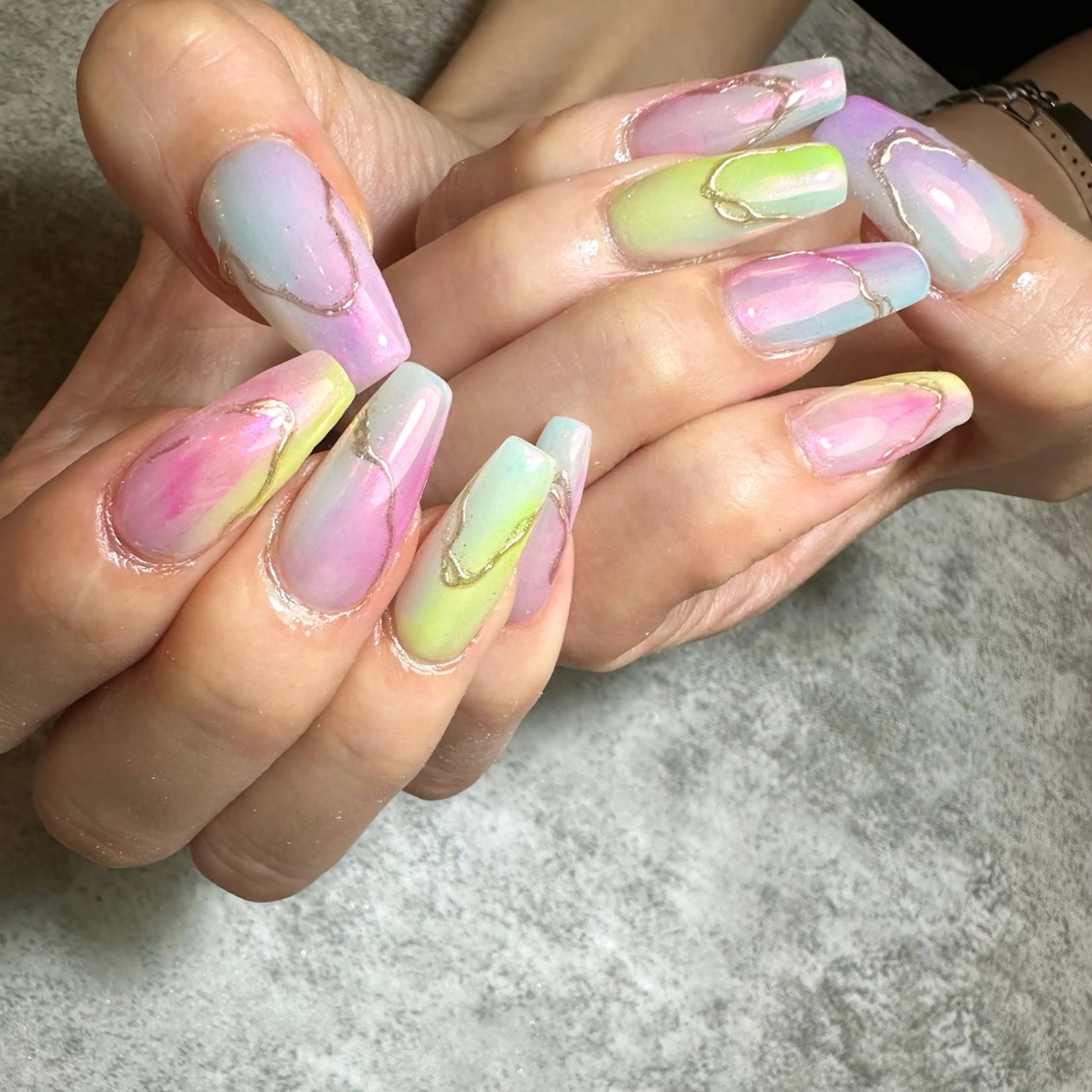 ネイル オーロラネイル Mii nailのネイルデザイン