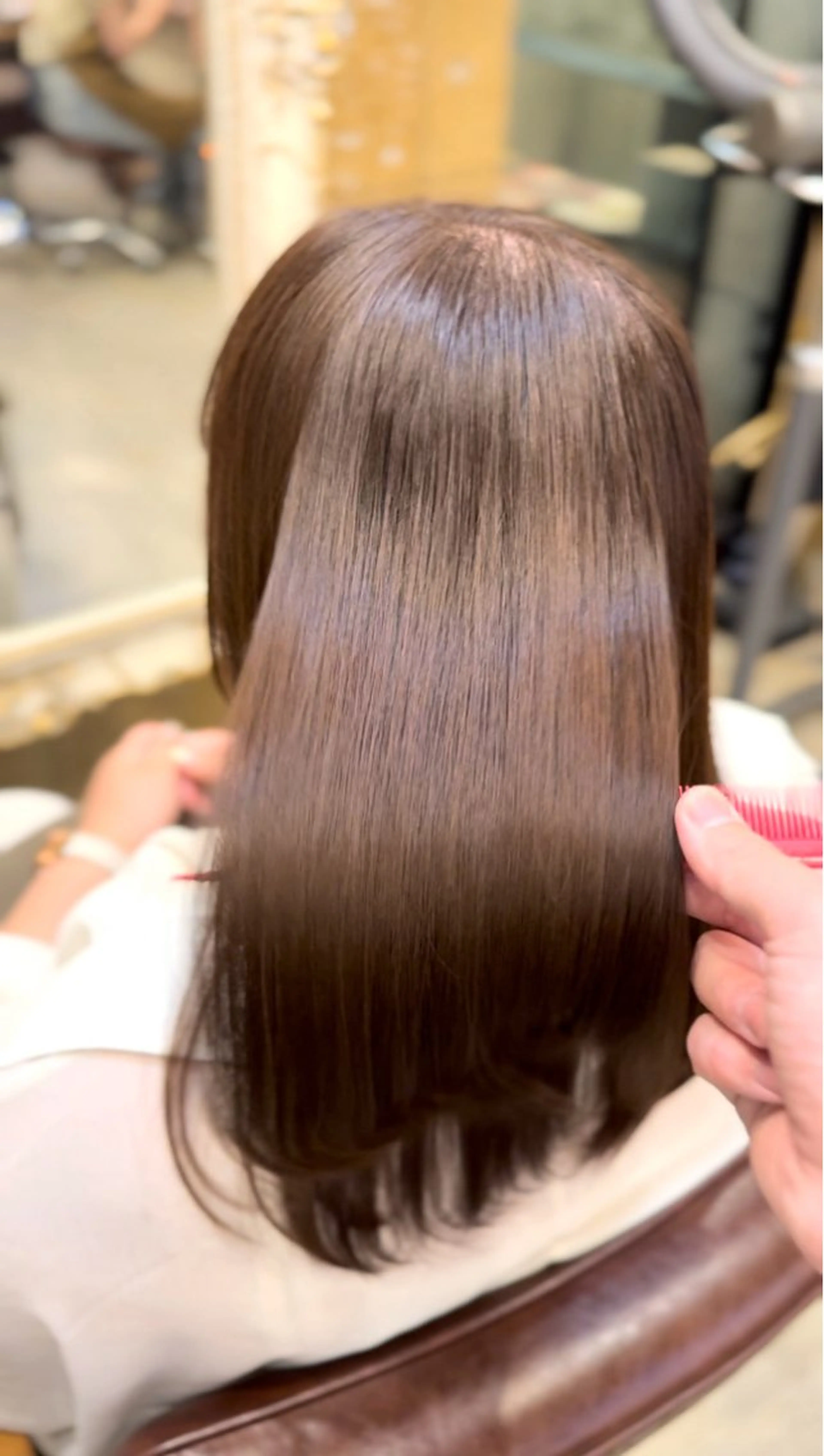 ミディアム カラー カット ヘアカラー &-hair salon 髪質改善＆ツヤ髪＆美髪所属・＆-HAIR佐藤 ゆいモデル募集中のヘアスタイル