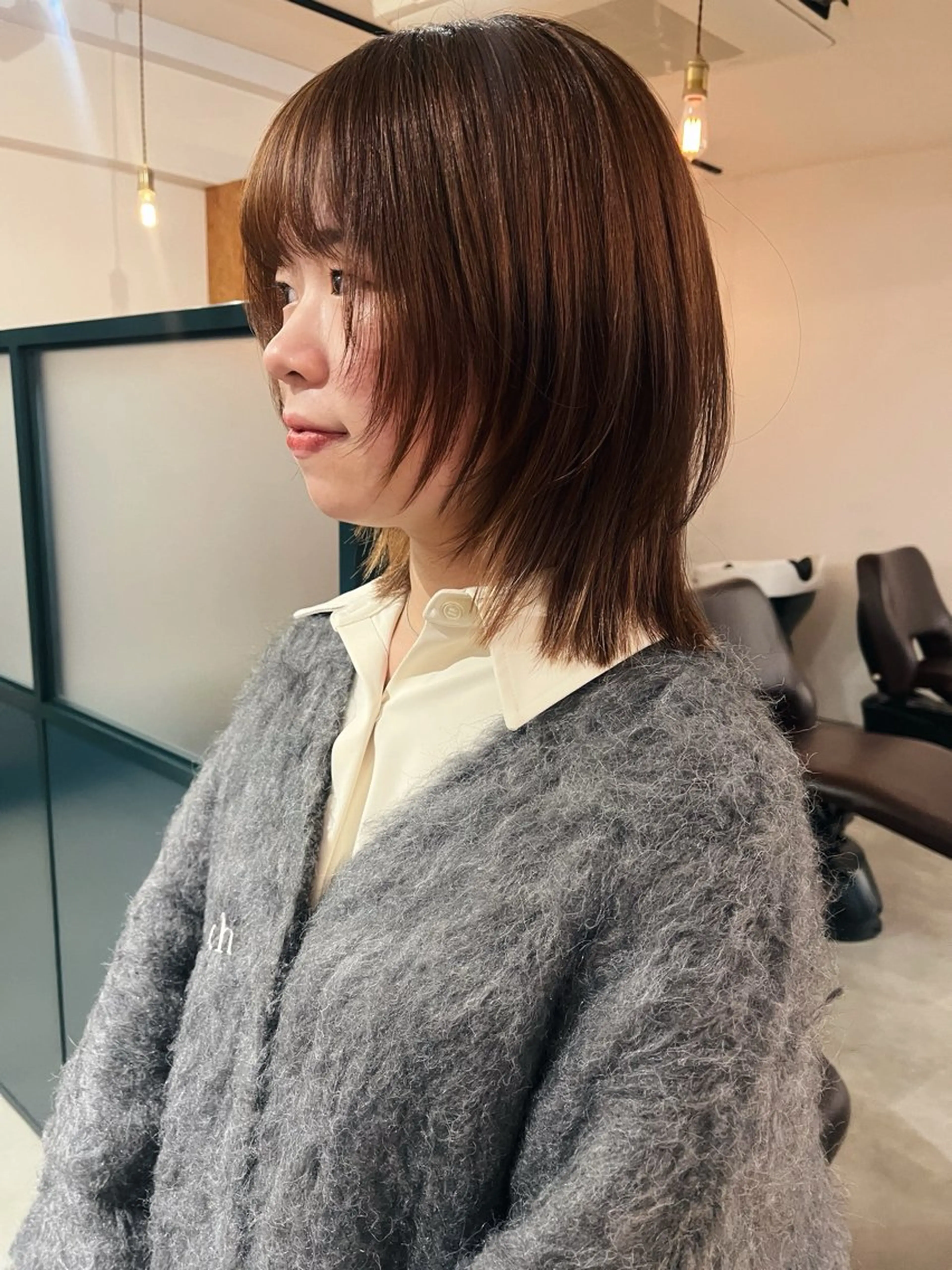 ミディアム 暖色/パーマ 🌼クニトウメイのヘアスタイル