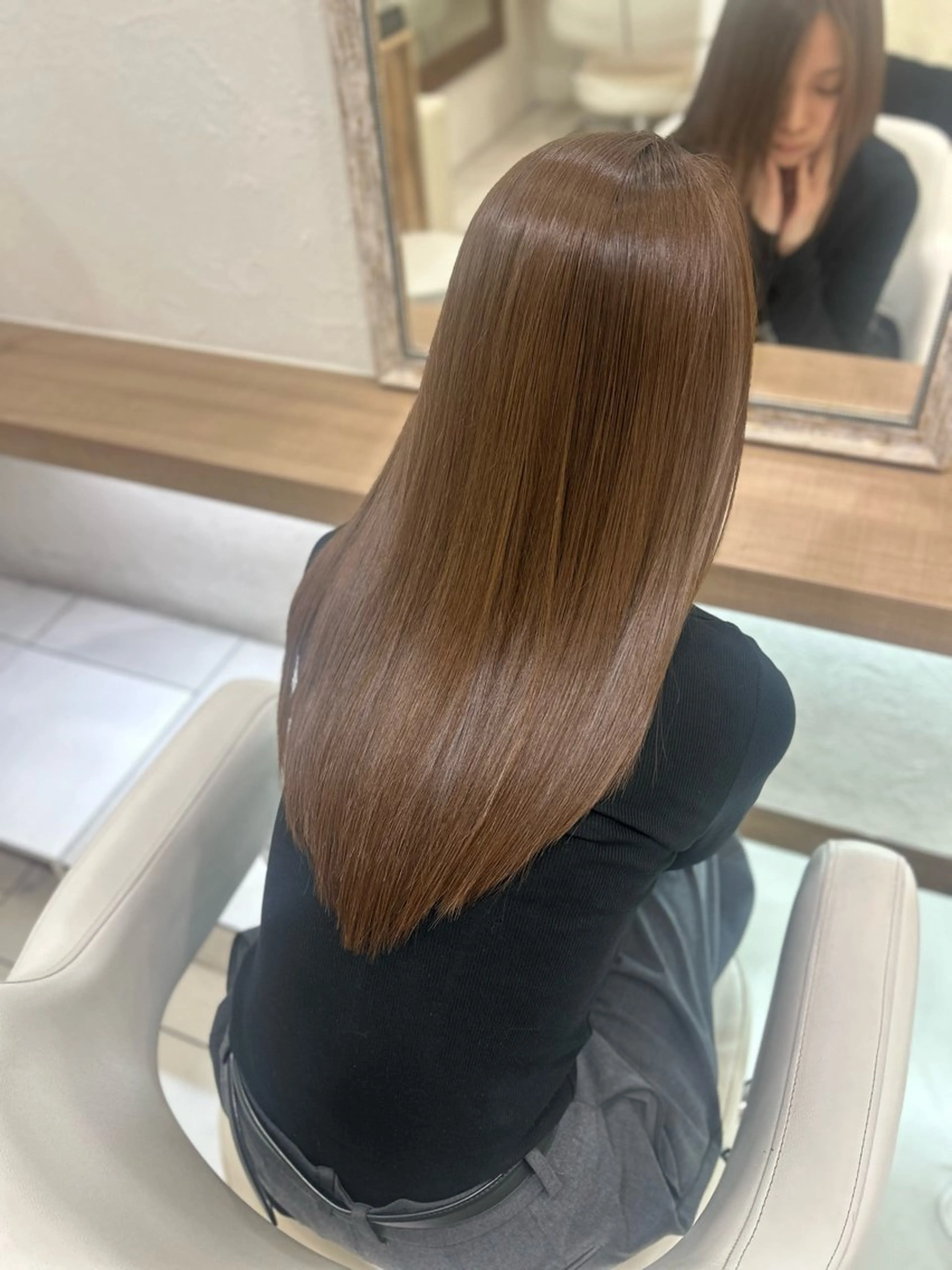 ロング カラー カット ヘアカラー トリートメント 艶質改善/縮毛矯正 ササキナツミのヘアスタイル