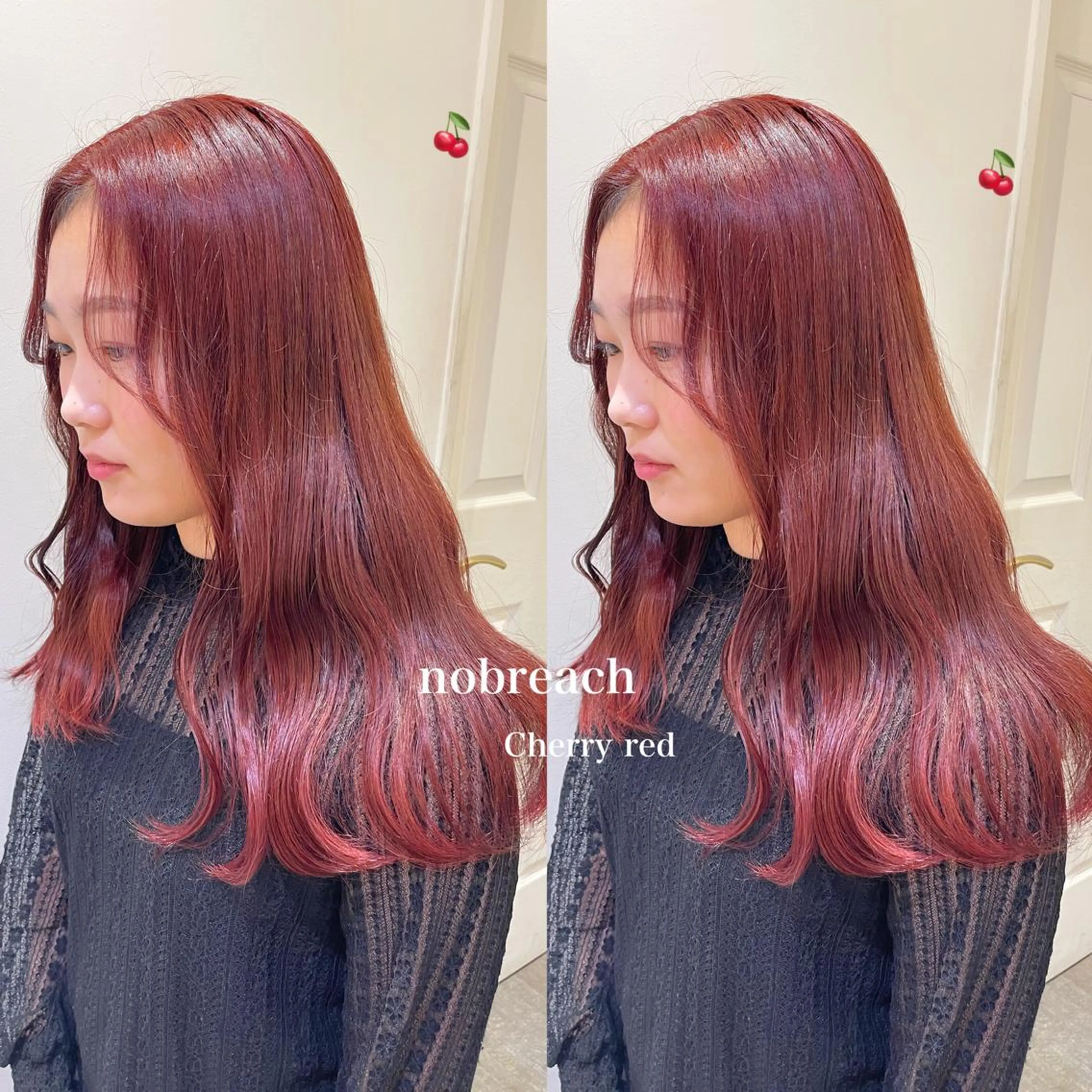 ロング カラー ブリーチ ブリーチなしカラー レッドカラー エクステ/ハイトーン 🐏☁️miminaのヘアスタイル