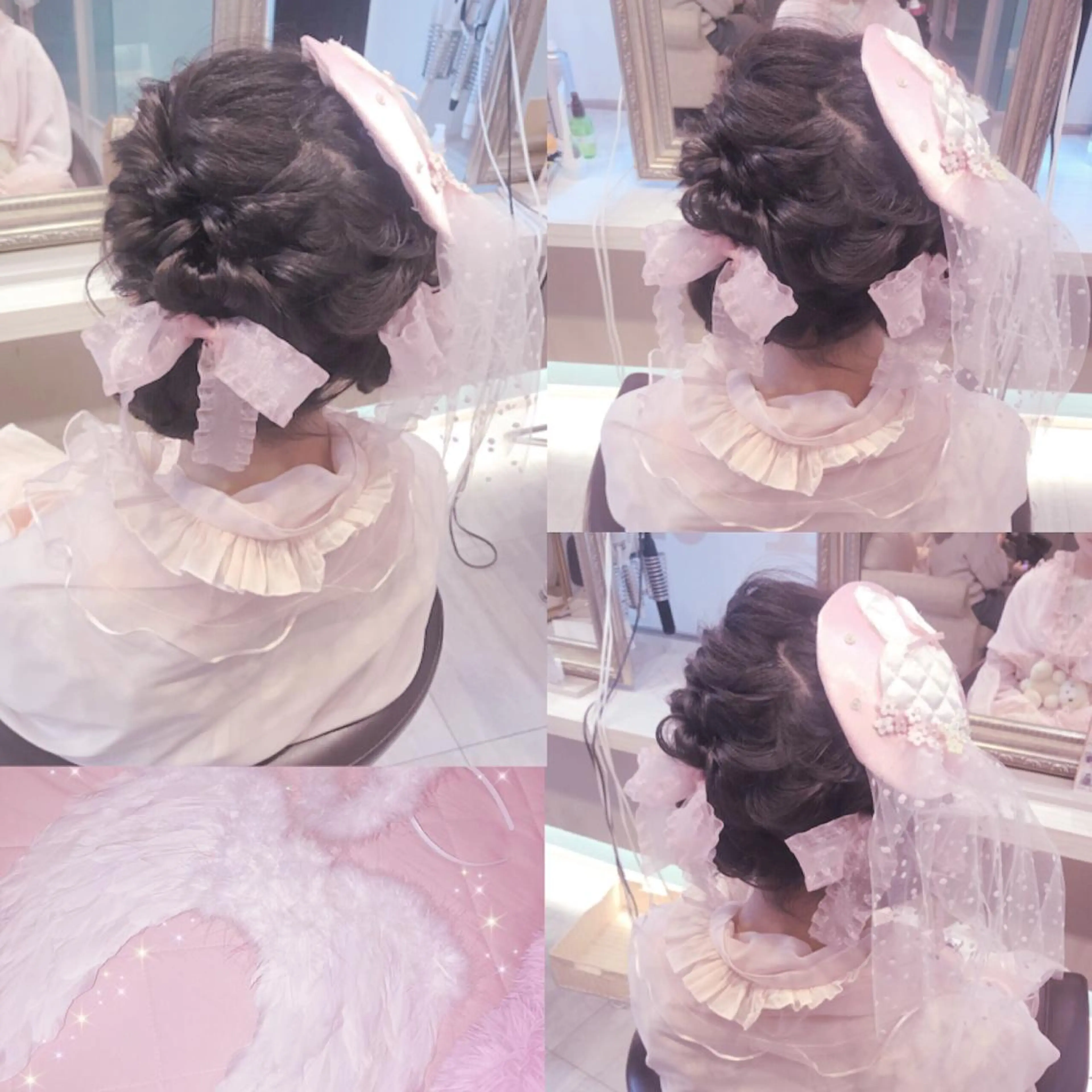 セミロング ヘアアレンジ ヘアセット Aries🫧 missa𓂃🤍のヘアスタイル