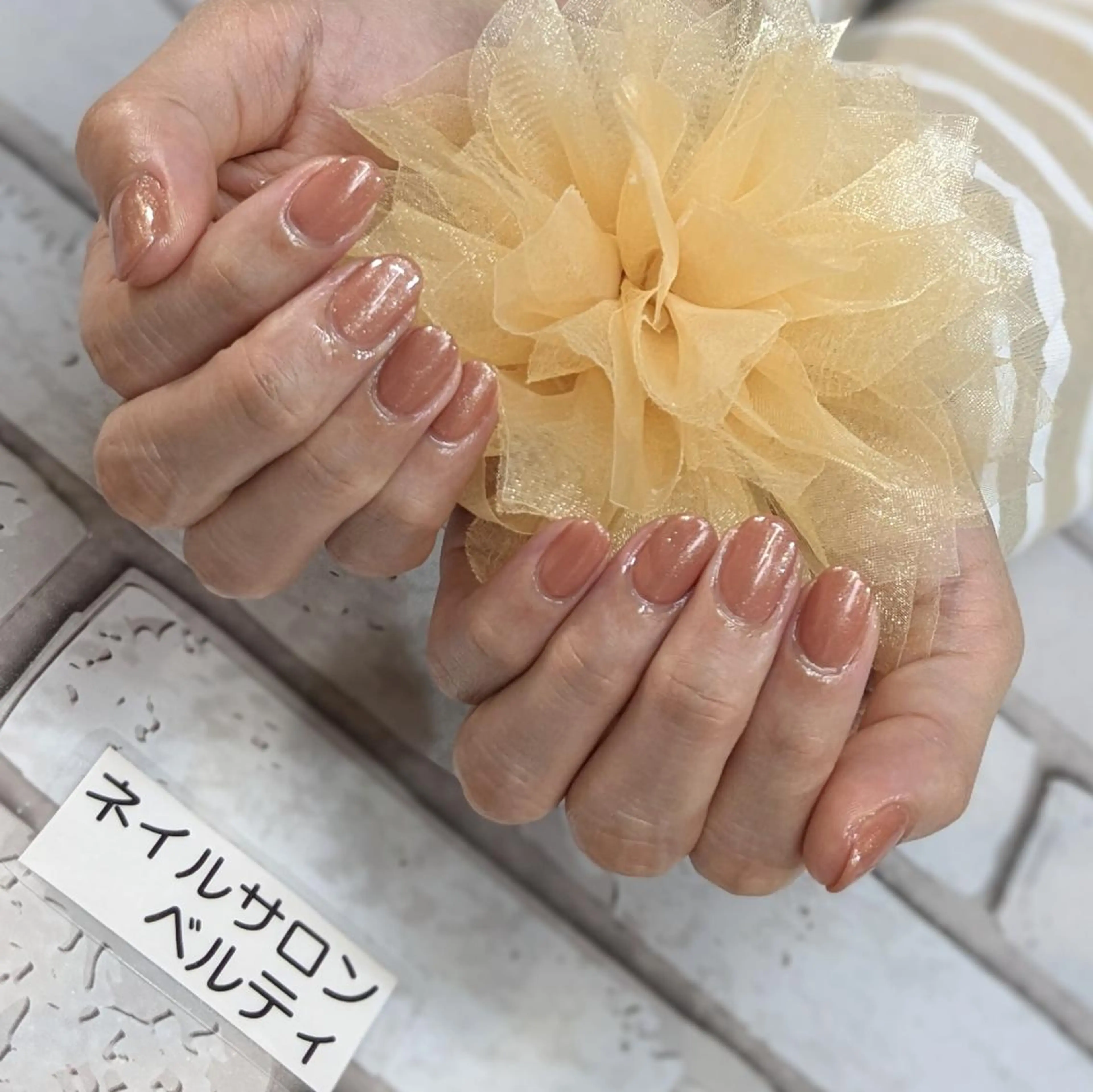 ネイル ブラウン ラメ(グリッター) ハンドネイル ネイルサロンベルティ .keikoのネイルデザイン