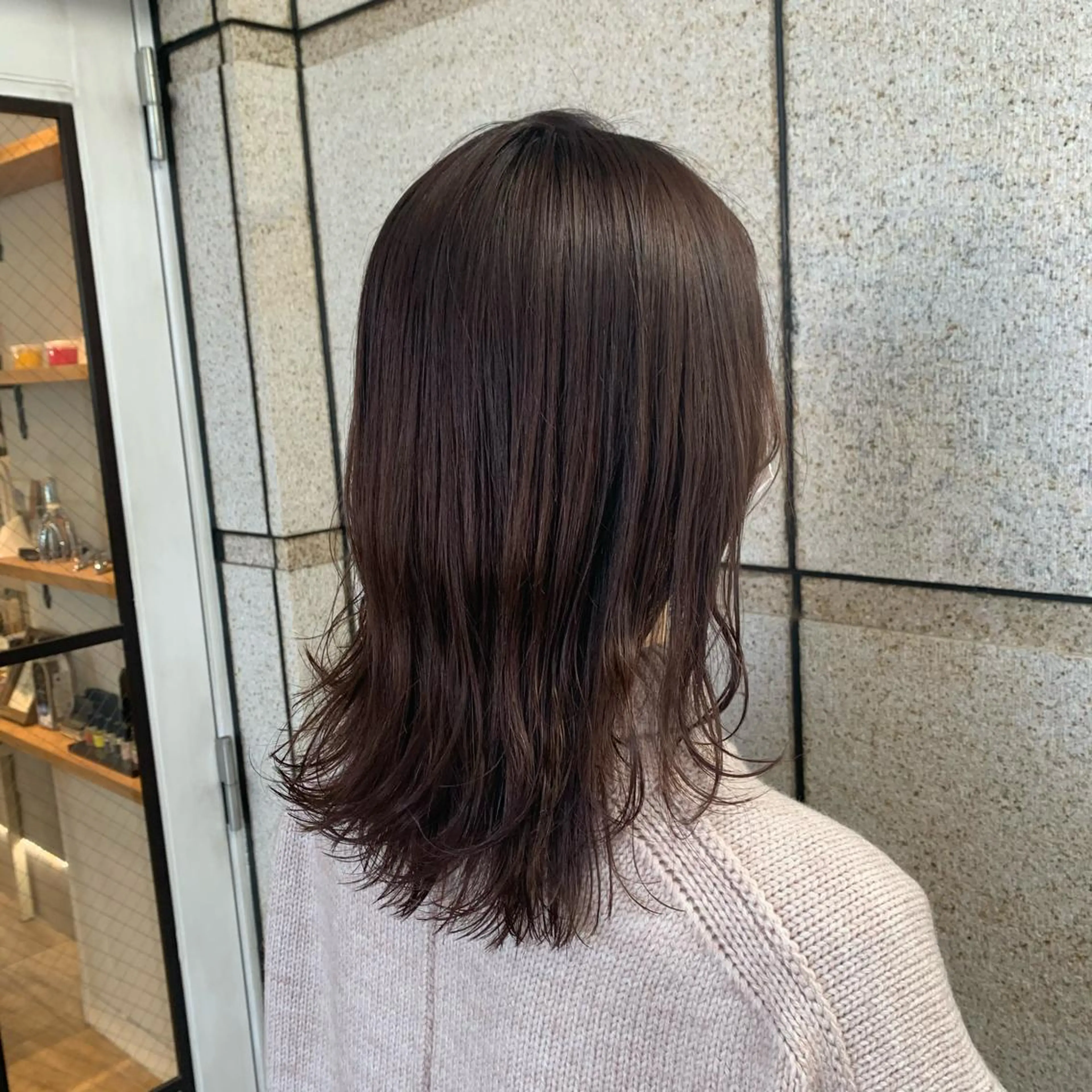 セミロング カラー まろやかカラー🤎 みなとまほのヘアスタイル