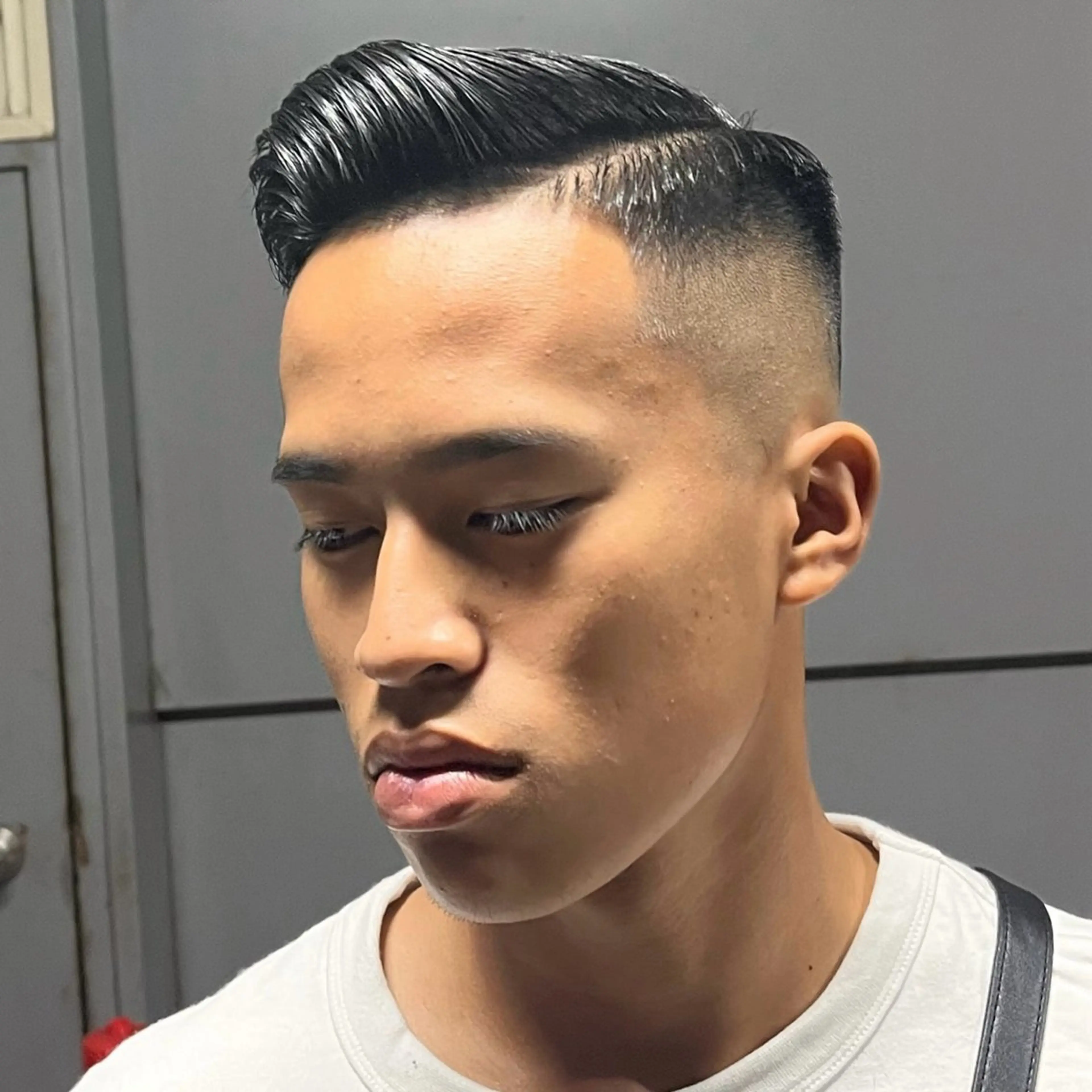 ショート メンズ フェードカット メンズパーマ スキンフェード スペインカール カット 立川/メンズパーマ 厚進太郎のヘアスタイル