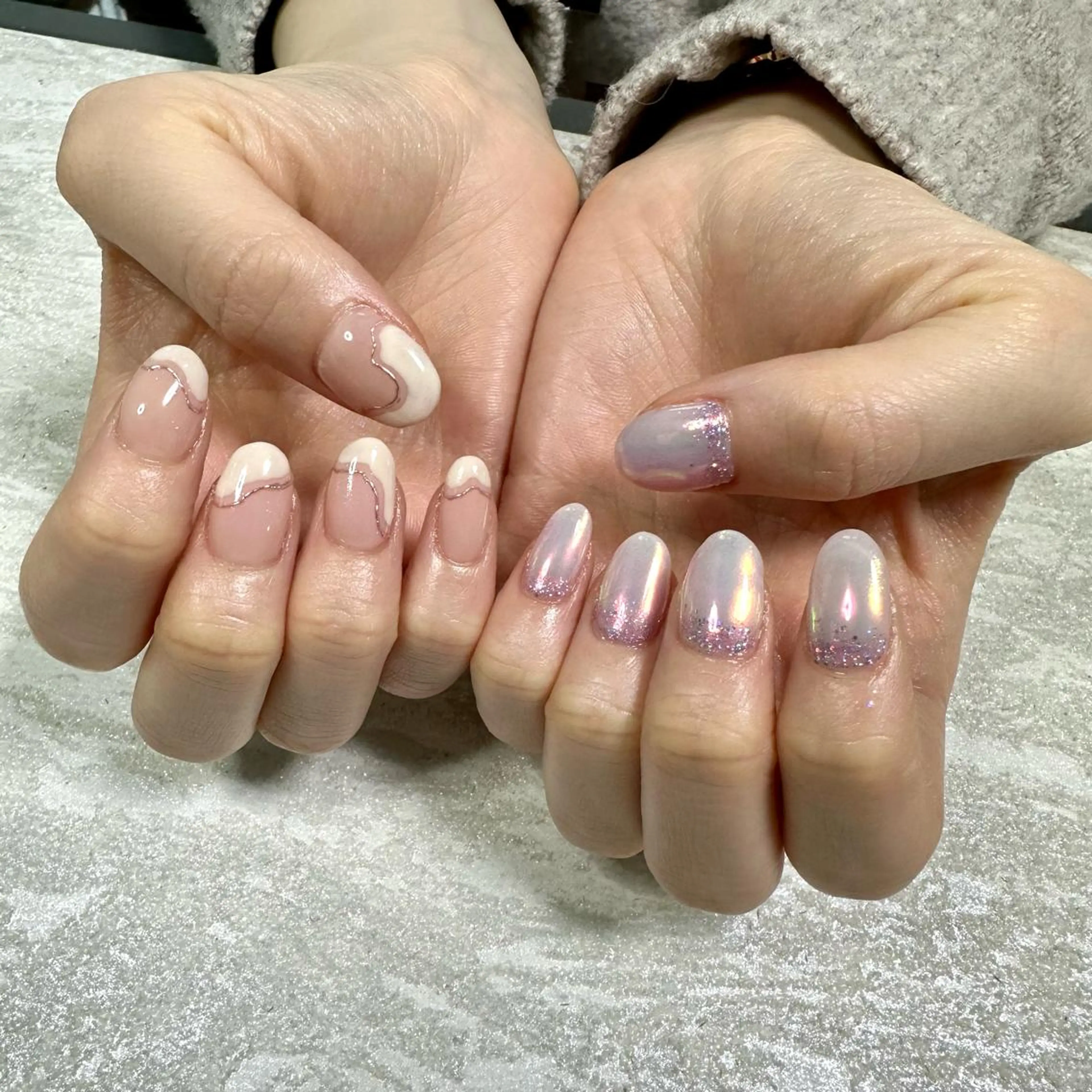 ネイル ミラーネイル ニュアンスネイル 221 nailのネイルデザイン