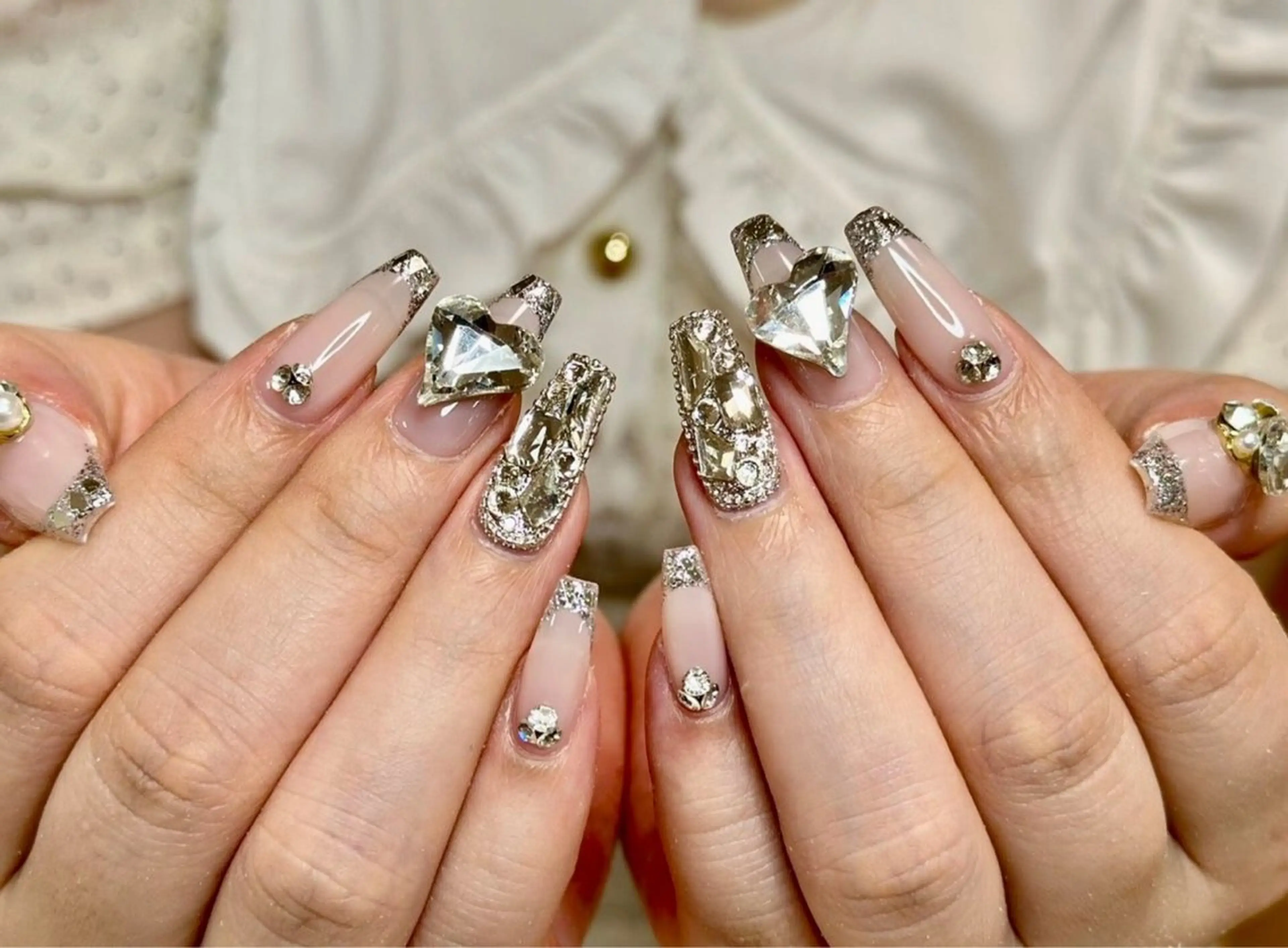 ネイル アートネイル チークネイル 長さ出し フラワーネイル フットネイル YK 美学院のネイルデザイン