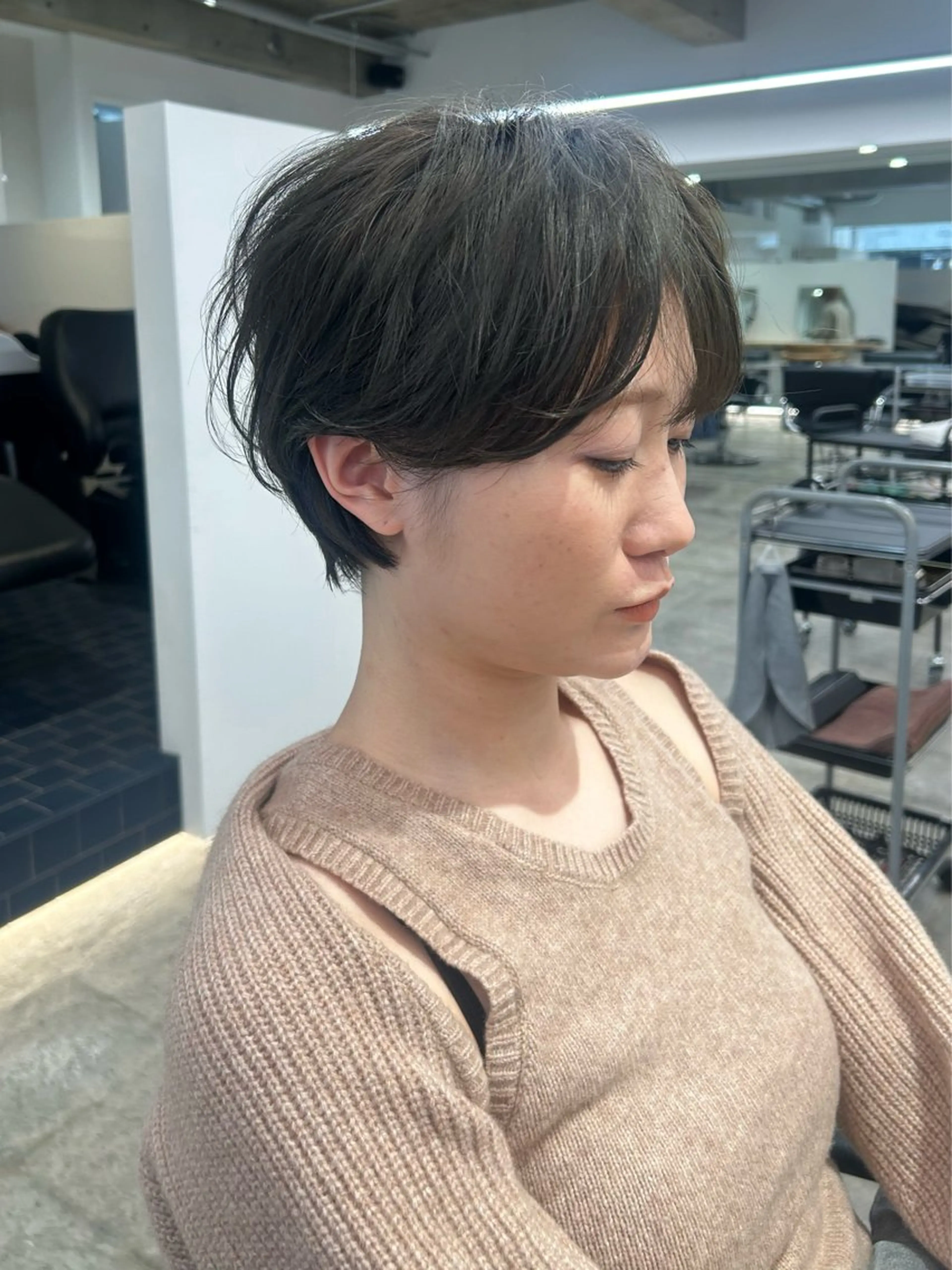 ショート カラー 山下夕月 ショート🫧ボブのヘアスタイル