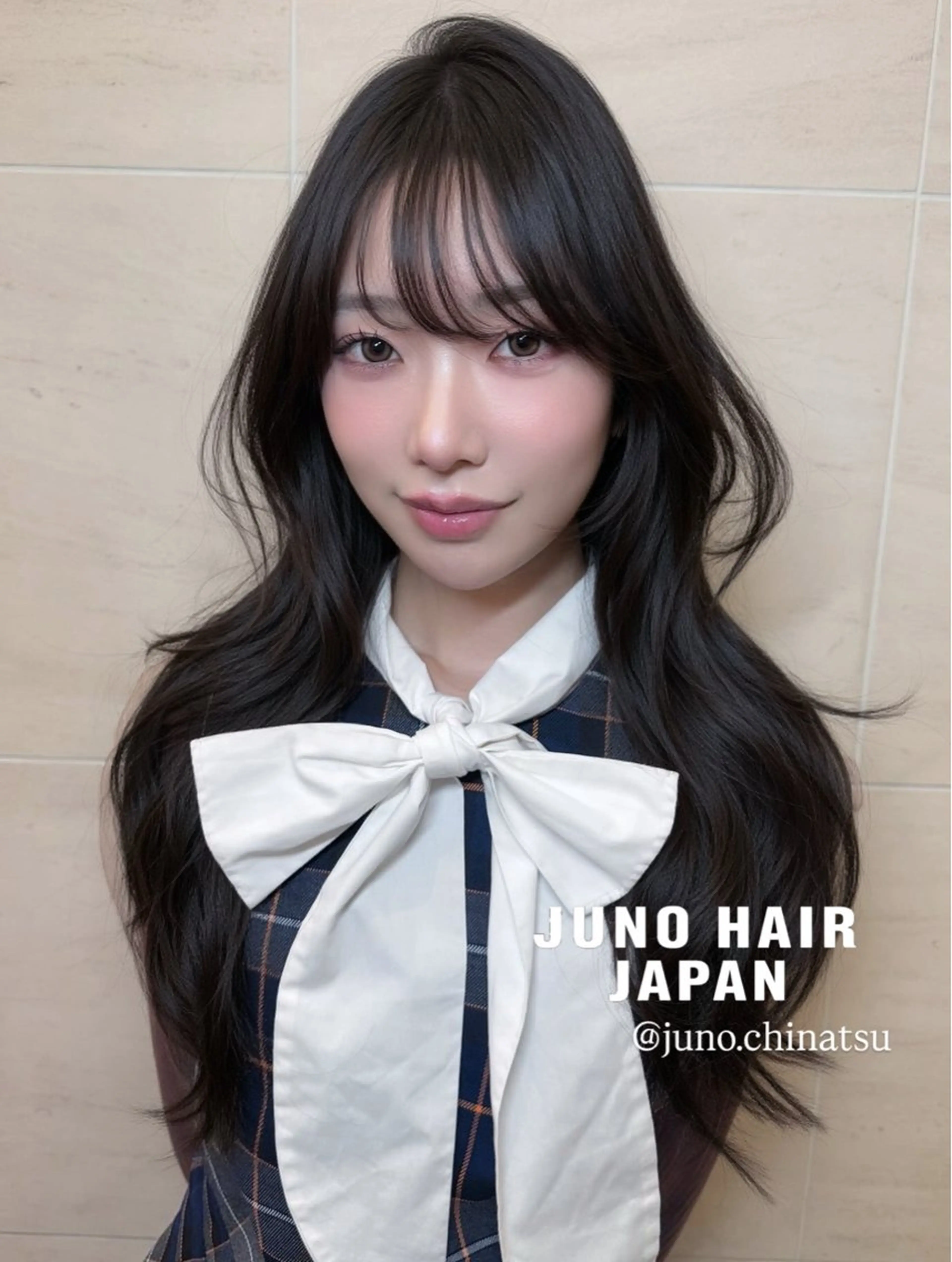 ロング カラー ヘアアレンジ カット ヘアカラー トリートメント 韓国レイヤーカット/ 儚げカラーチナツのヘアスタイル