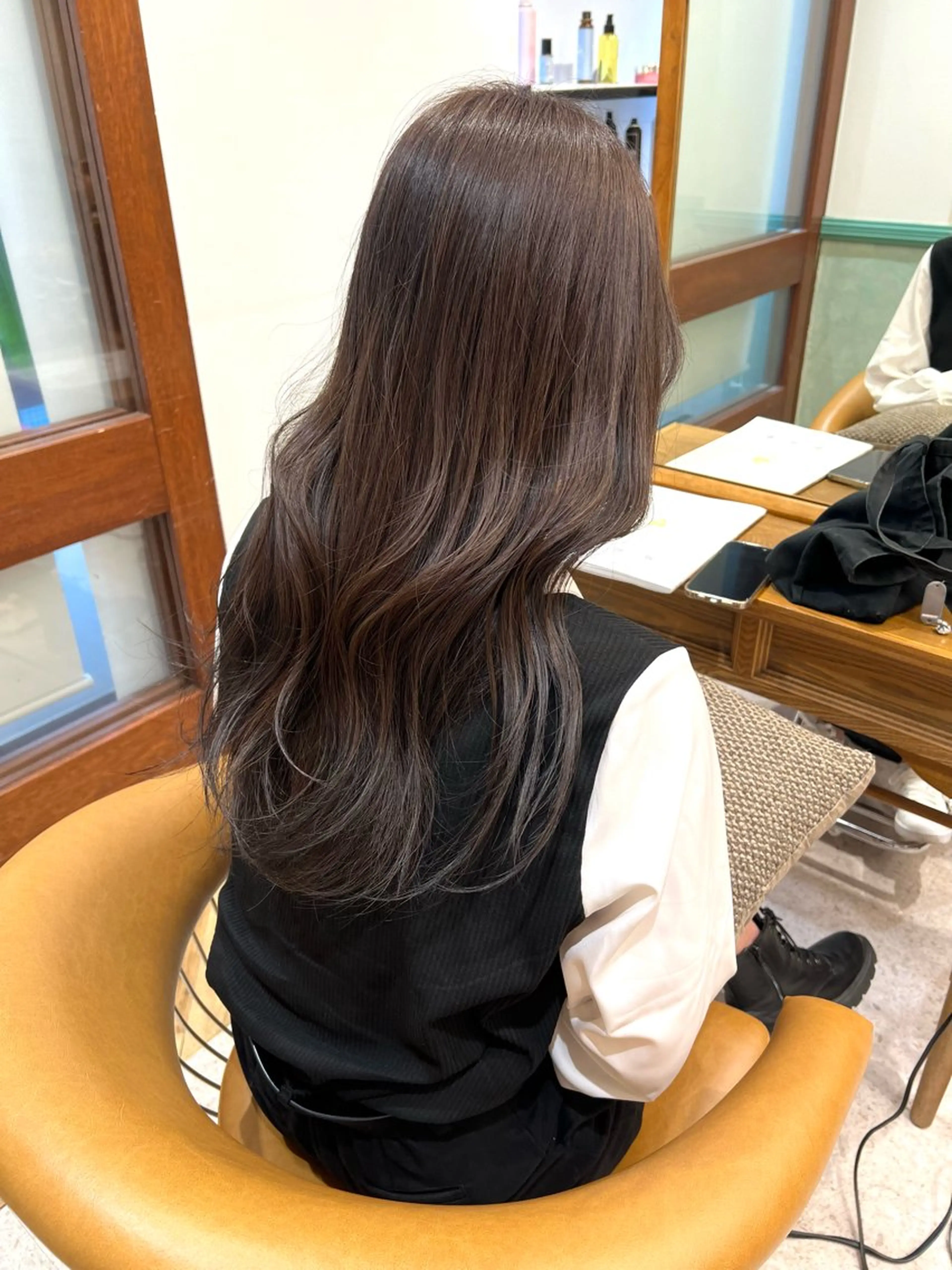 セミロング 韓国レイヤー/顔周り /縮毛矯正/羽田航のヘアスタイル