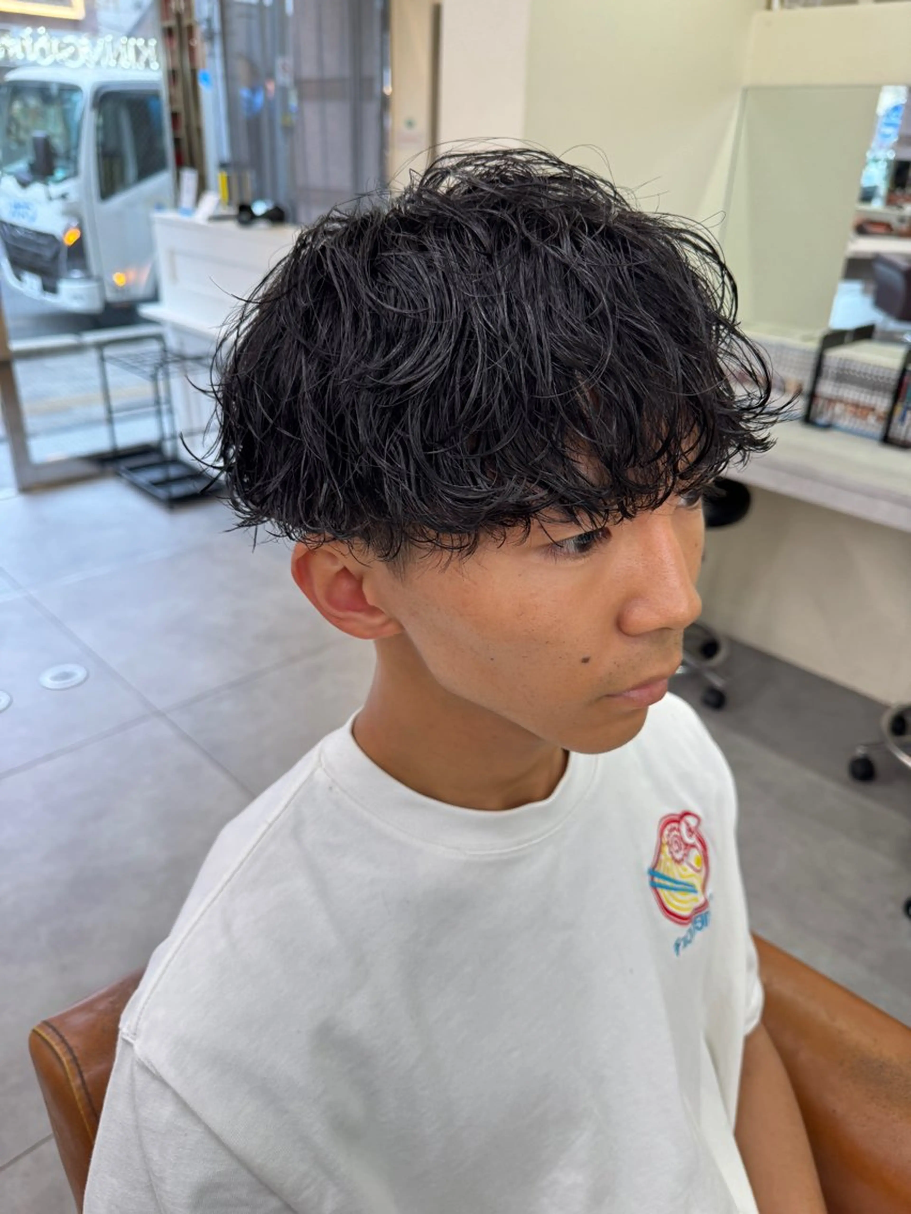 パーマ メンズ カット パーマ 京都駅/メンズサロン 山田司のヘアスタイル