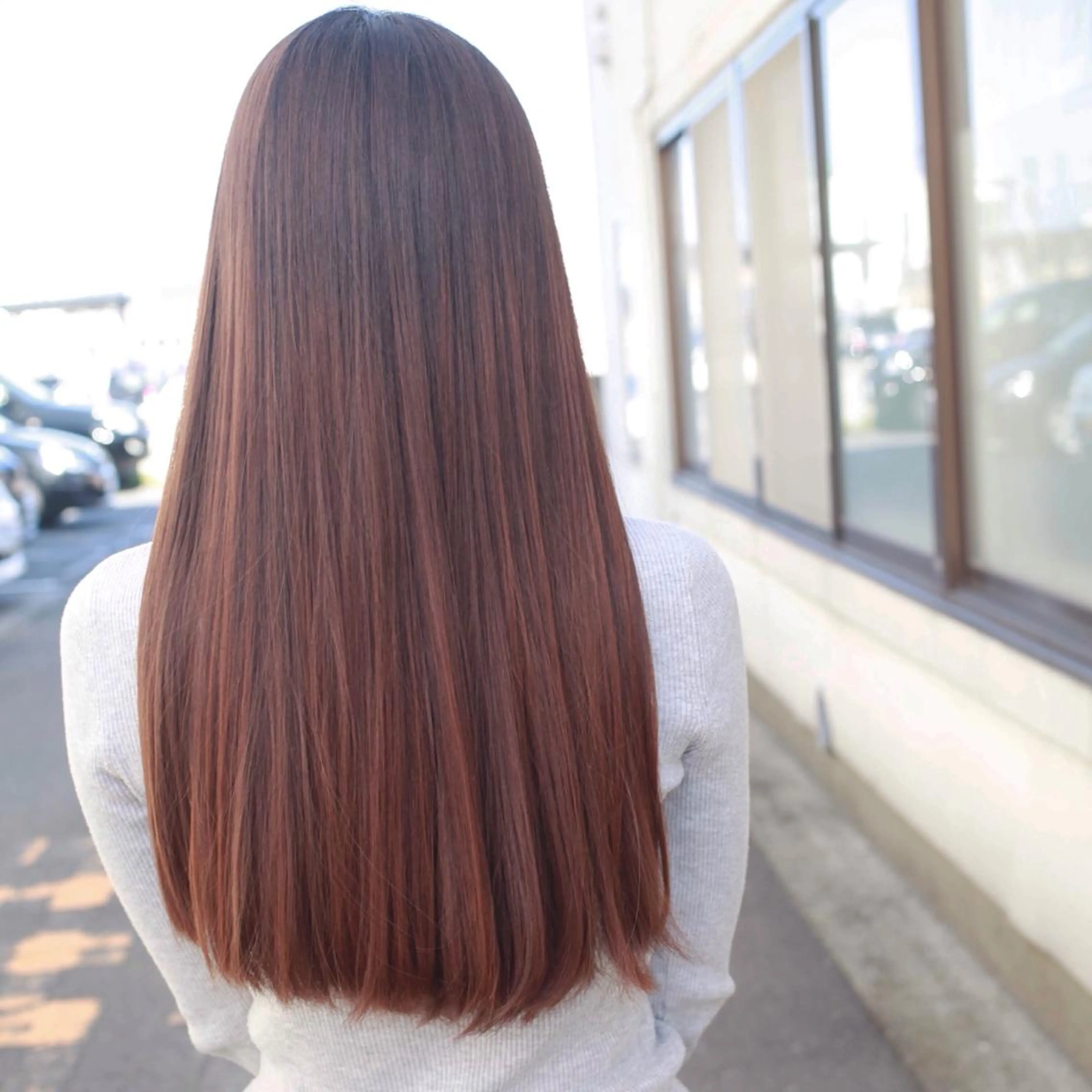 ロング カラー ヘアアレンジ お団子ヘア 切りっぱなしボブ バレイヤージュ ブリーチ デザインカラー Mariana/ 鶴原-ハイライトのヘアスタイル