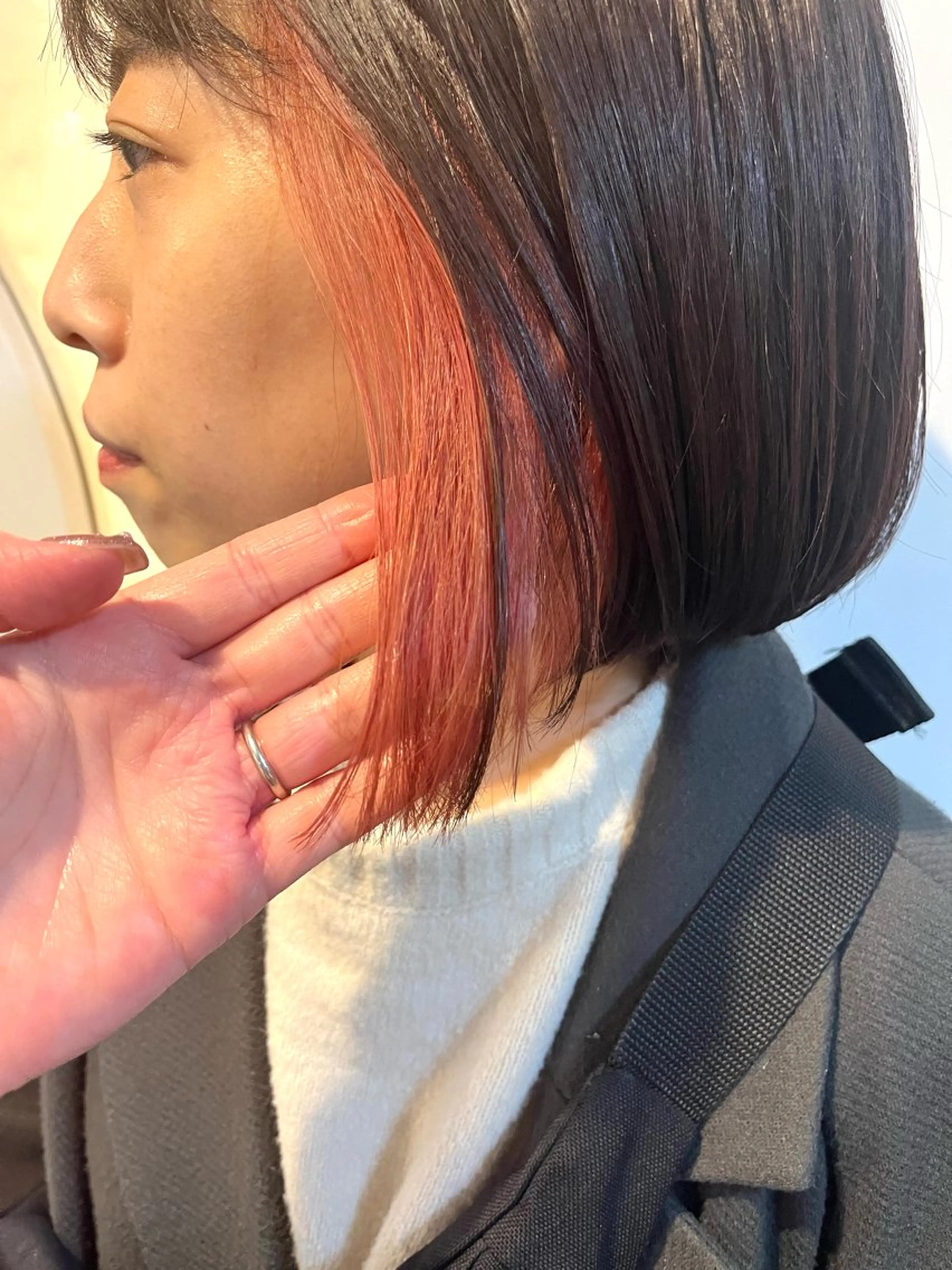 ショート カラー ヘアカラー ボブ/透明感カラー /大宮/たぐち🥣のヘアスタイル