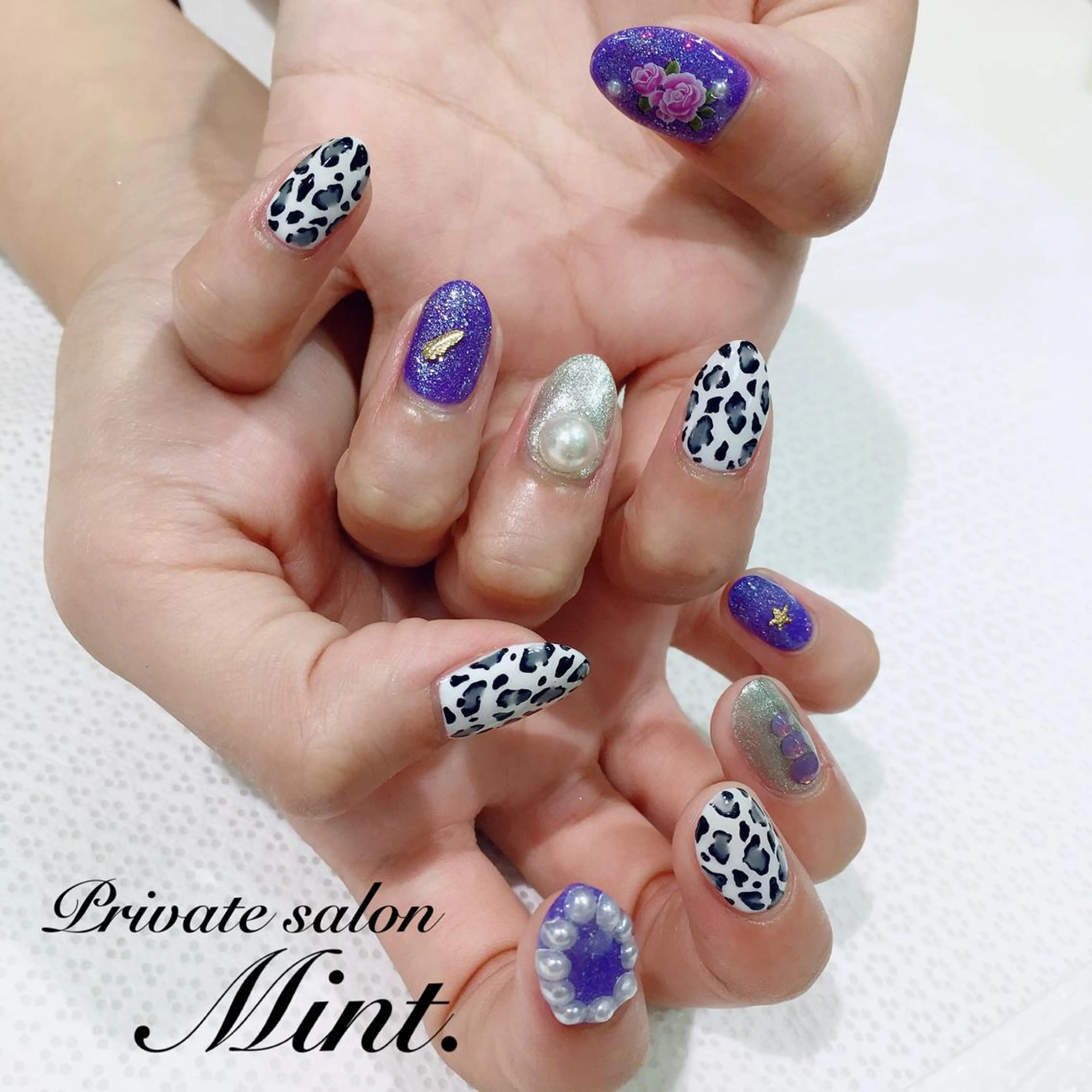 ミディアム ネイル ジェルネイル ハンドネイル Mint. nailのネイルデザイン