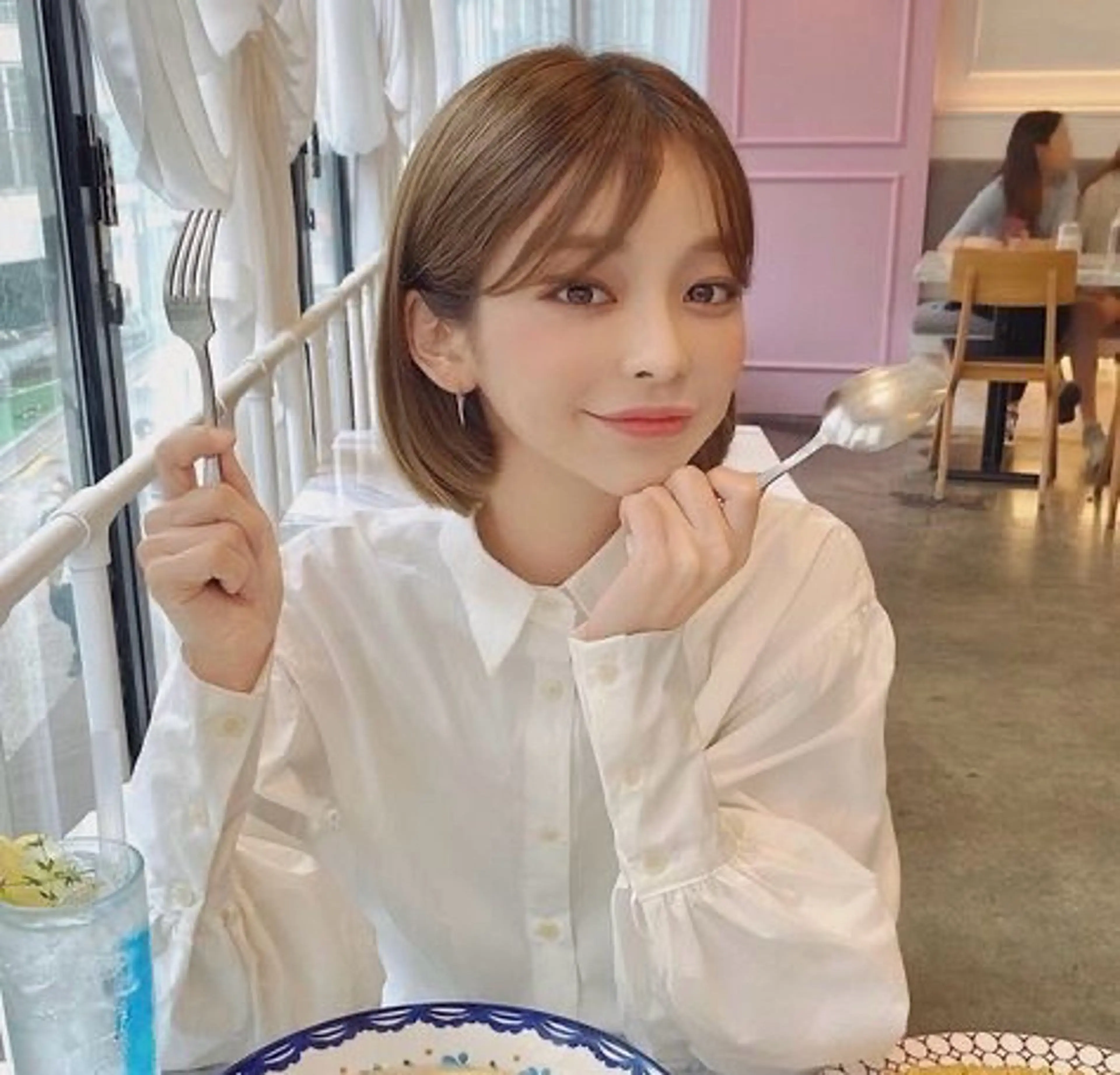 ショート カラー 莉乃/縮毛矯正/髪質 改善/艶カラーのヘアスタイル