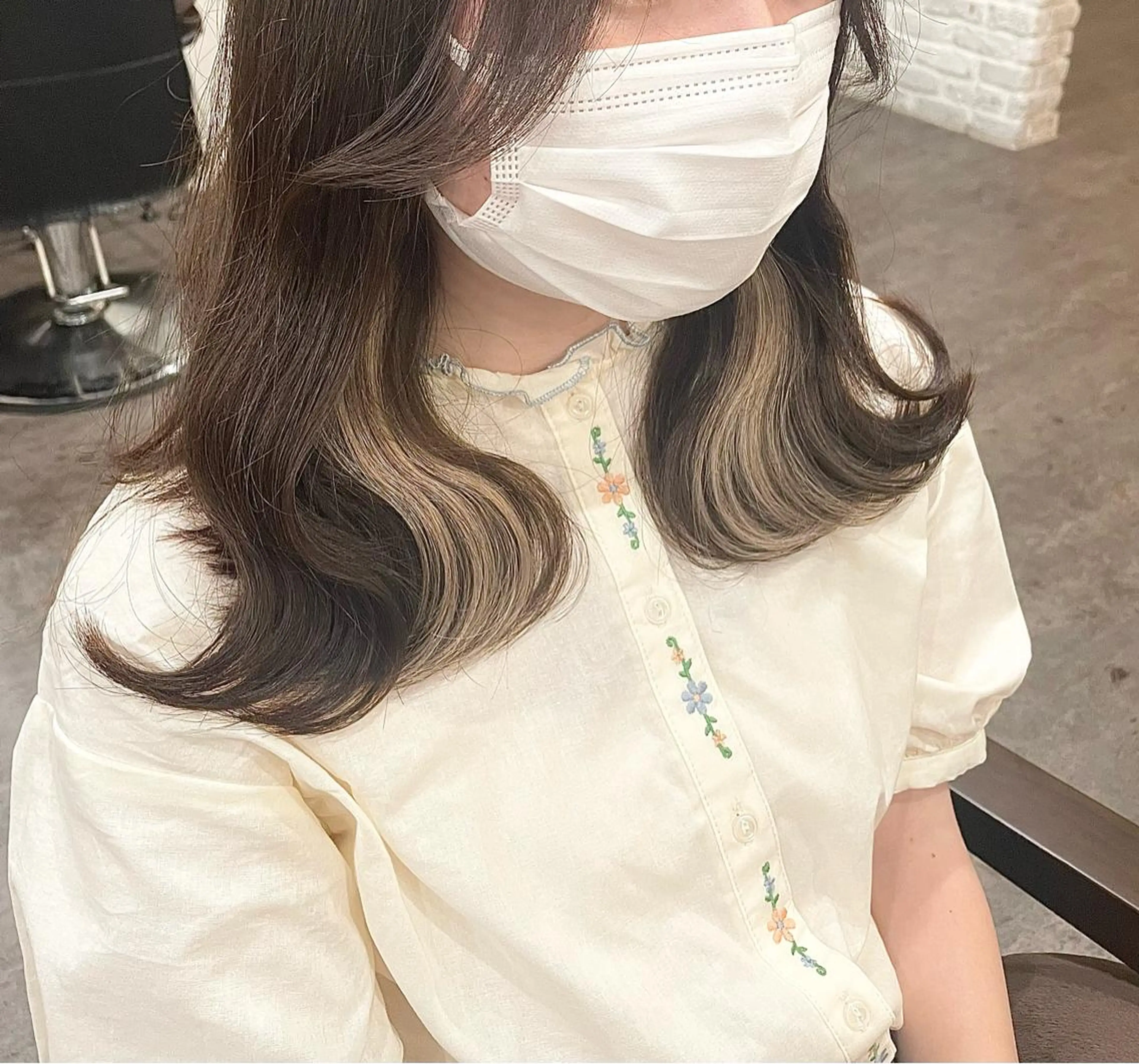 セミロング カット ヘアカラー トリートメント 🎀韓国ヘア Riho🎀のヘアスタイル