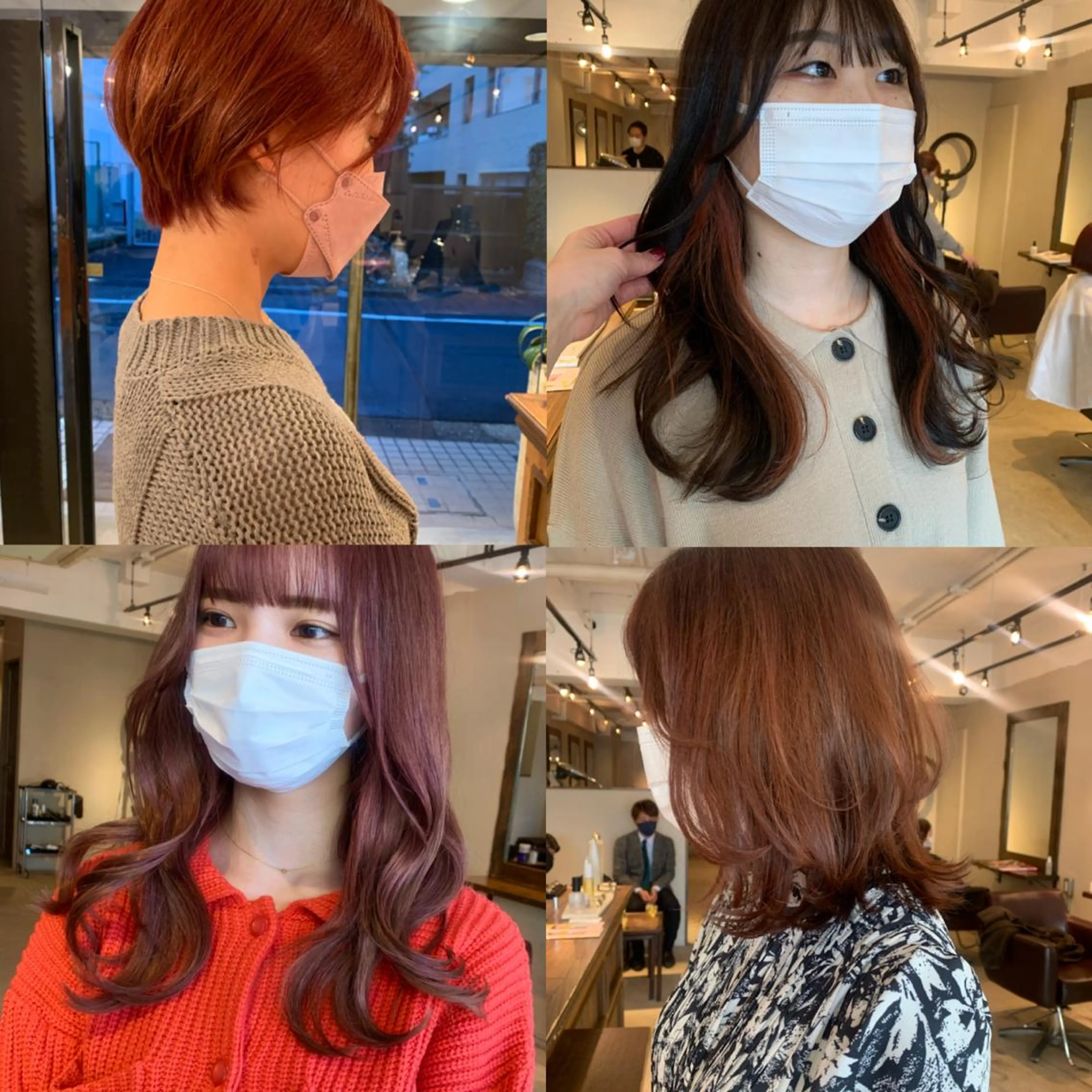 セミロング カラー 透明感/オリーブ/ グレージュ/YUKAのヘアスタイル