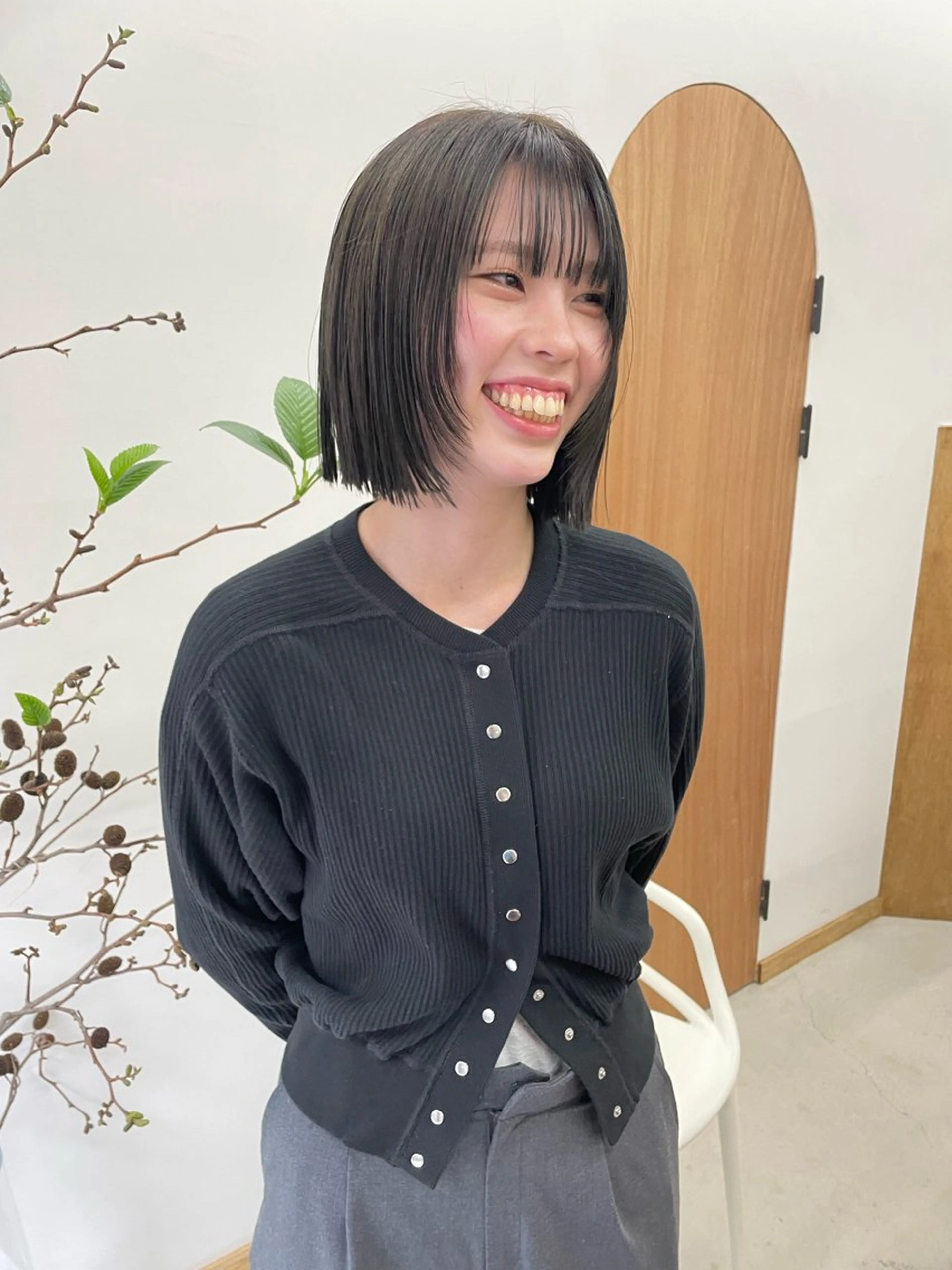 ミディアム カラー パーマ ヘアアレンジ メンズ グレージュ オリーブグレージュ オリーブグレー カット ヘアカラー トリートメント tatsumi/ボブ ウルフ/レイヤーのヘアスタイル