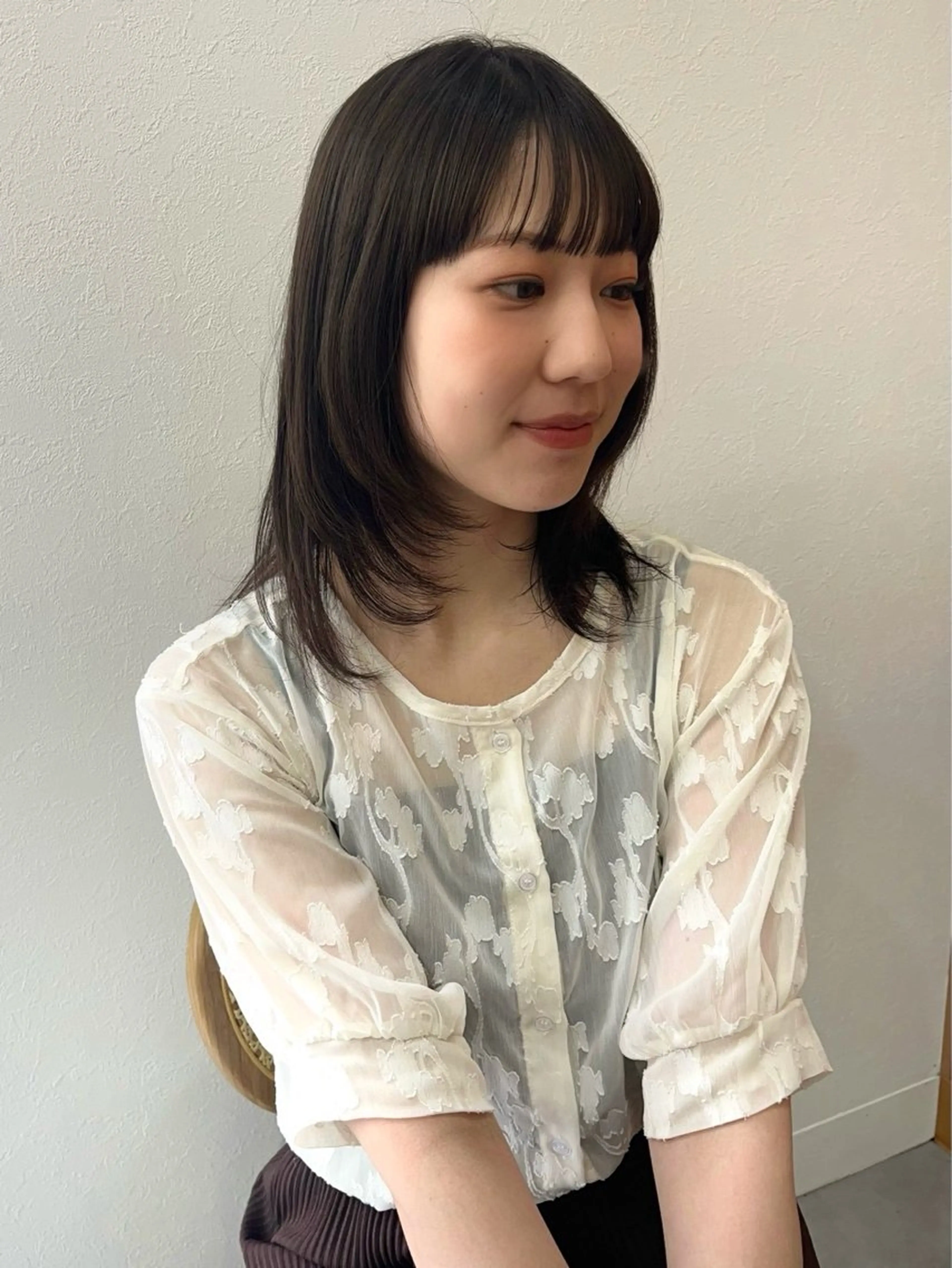 ミディアム レイヤーカット 恩田 遼のヘアスタイル