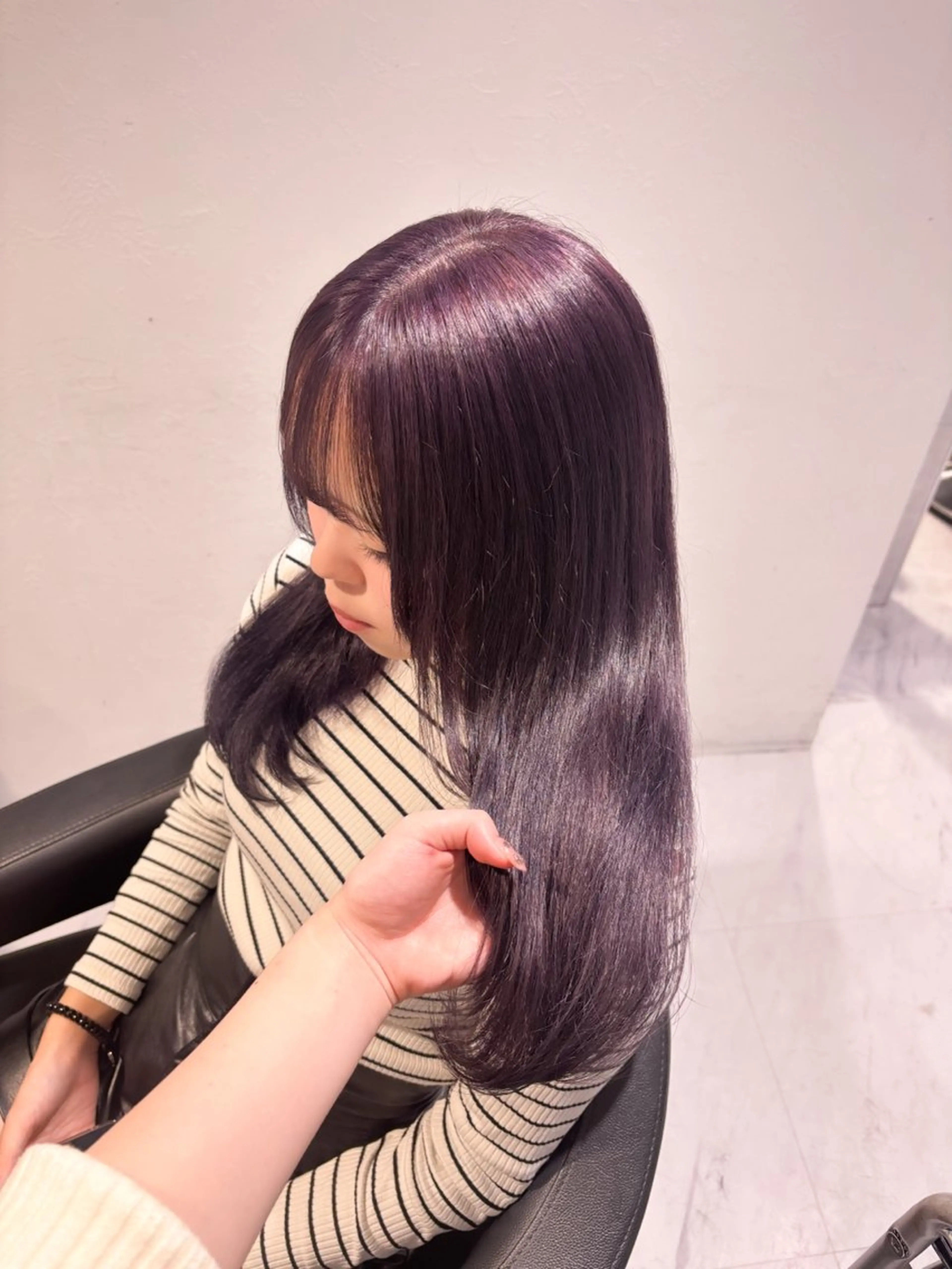 ロング カラー ヘアカラー トリートメント 髪質改善🩰透明感カ ラー🎀hinanoのヘアスタイル