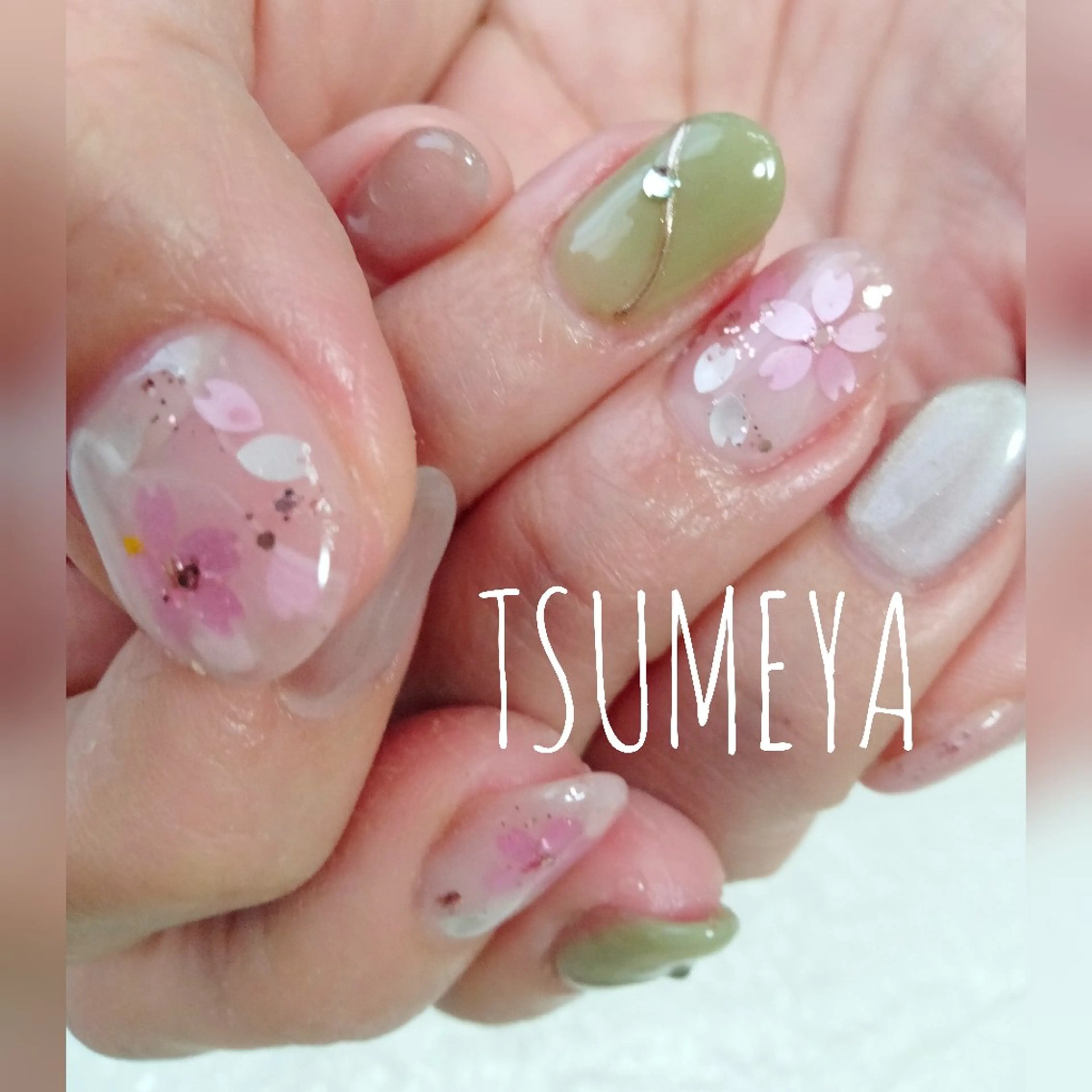 ネイル 桜ネイル ハンドネイル _TSUMEYA _のネイルデザイン