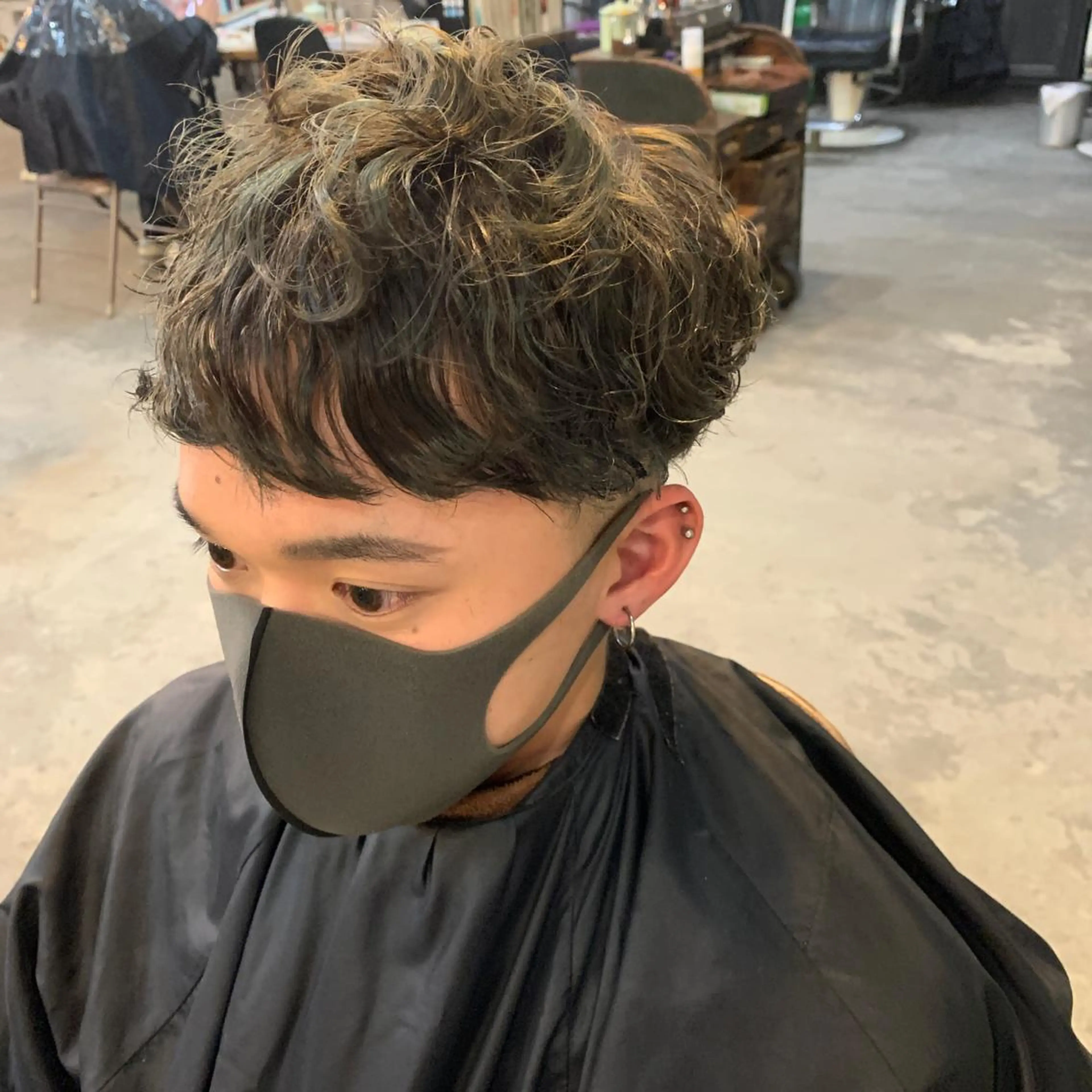 ショート カラー パーマ メンズ カット パーマ トリートメント 南堀江🌿パーマ Tetsu【テツ】のヘアスタイル