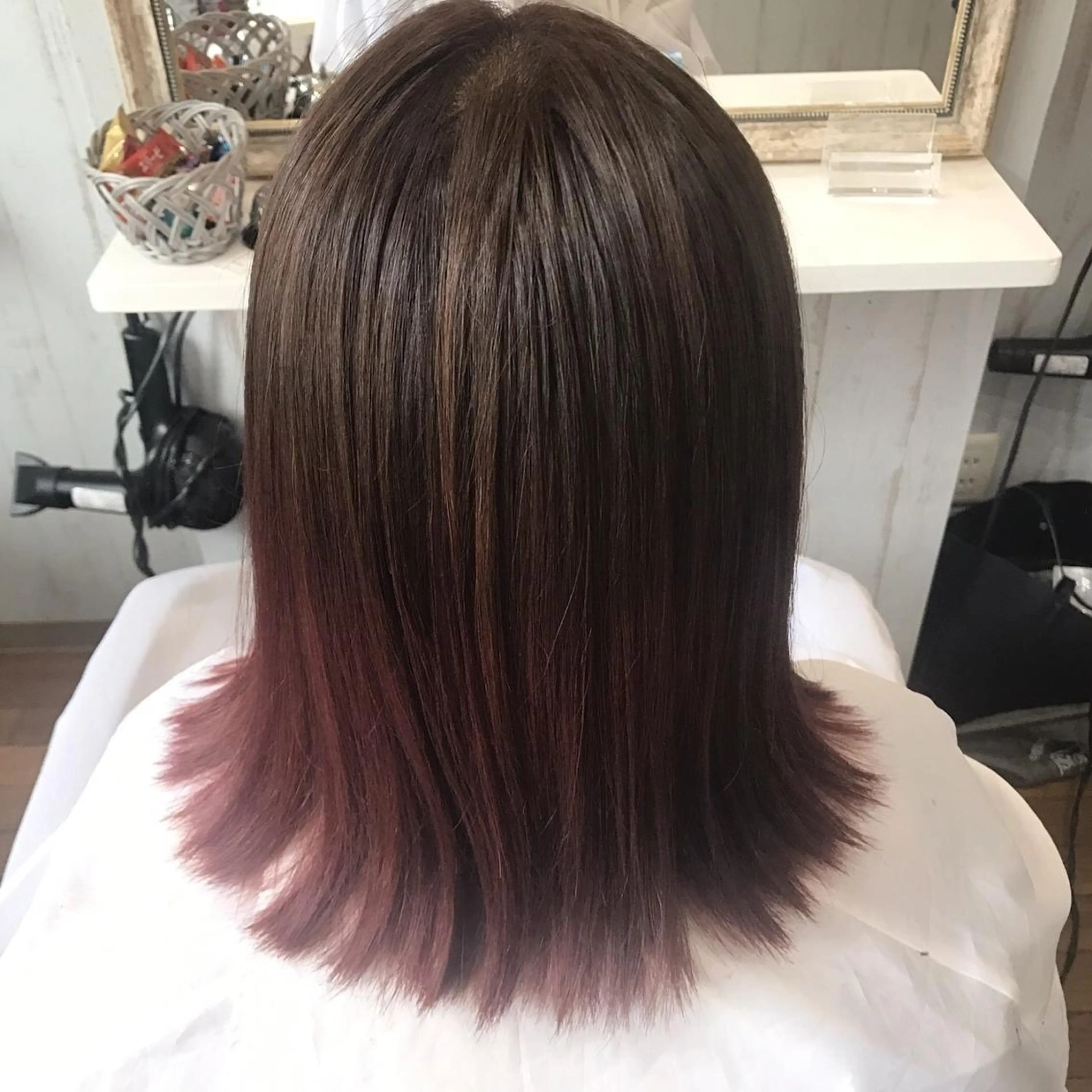 ロング カラー チビ編み込みエクステ シールEXどぅ〜すのヘアスタイル