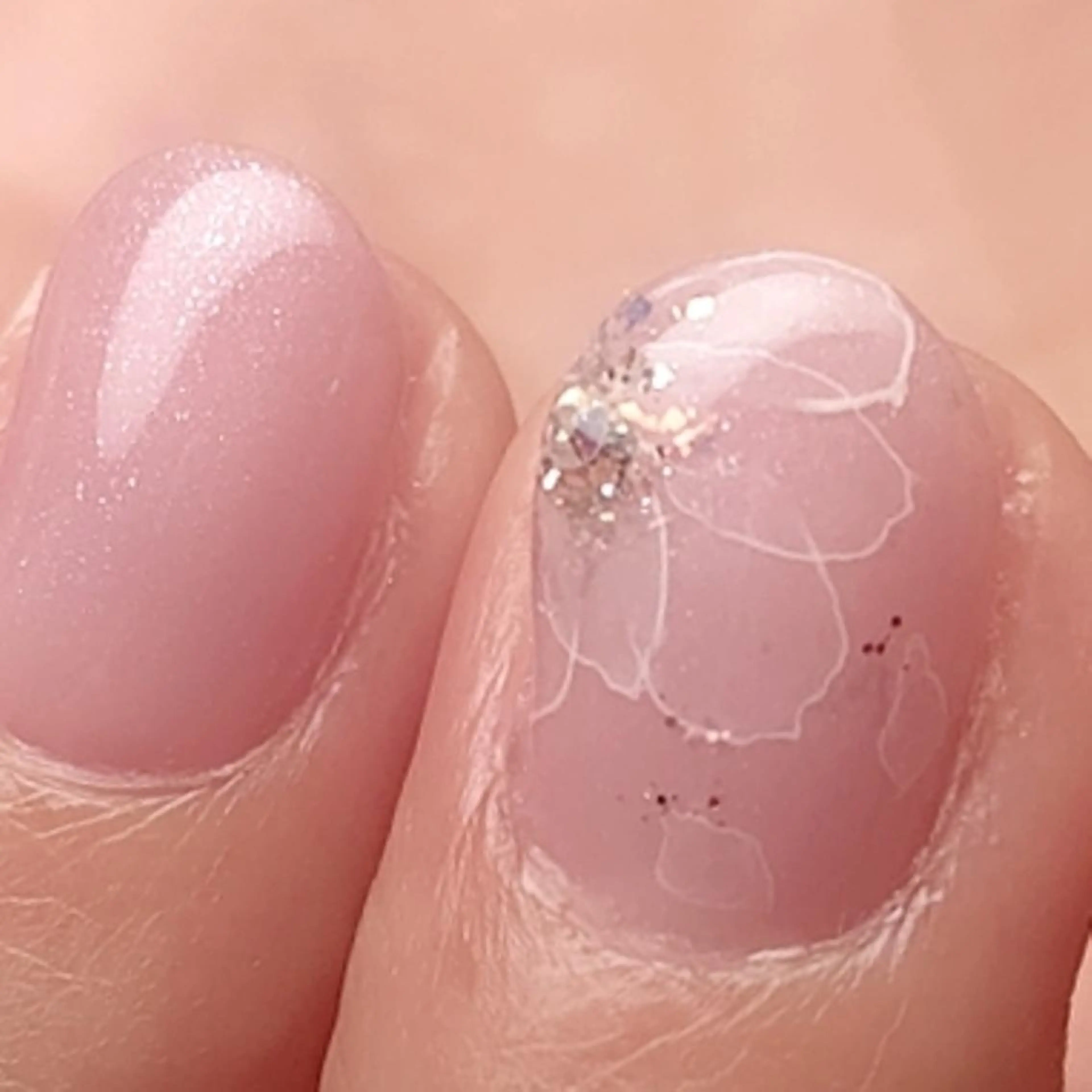 ネイル アートネイル フラワーネイル ラヴィアン ローズのネイルデザイン